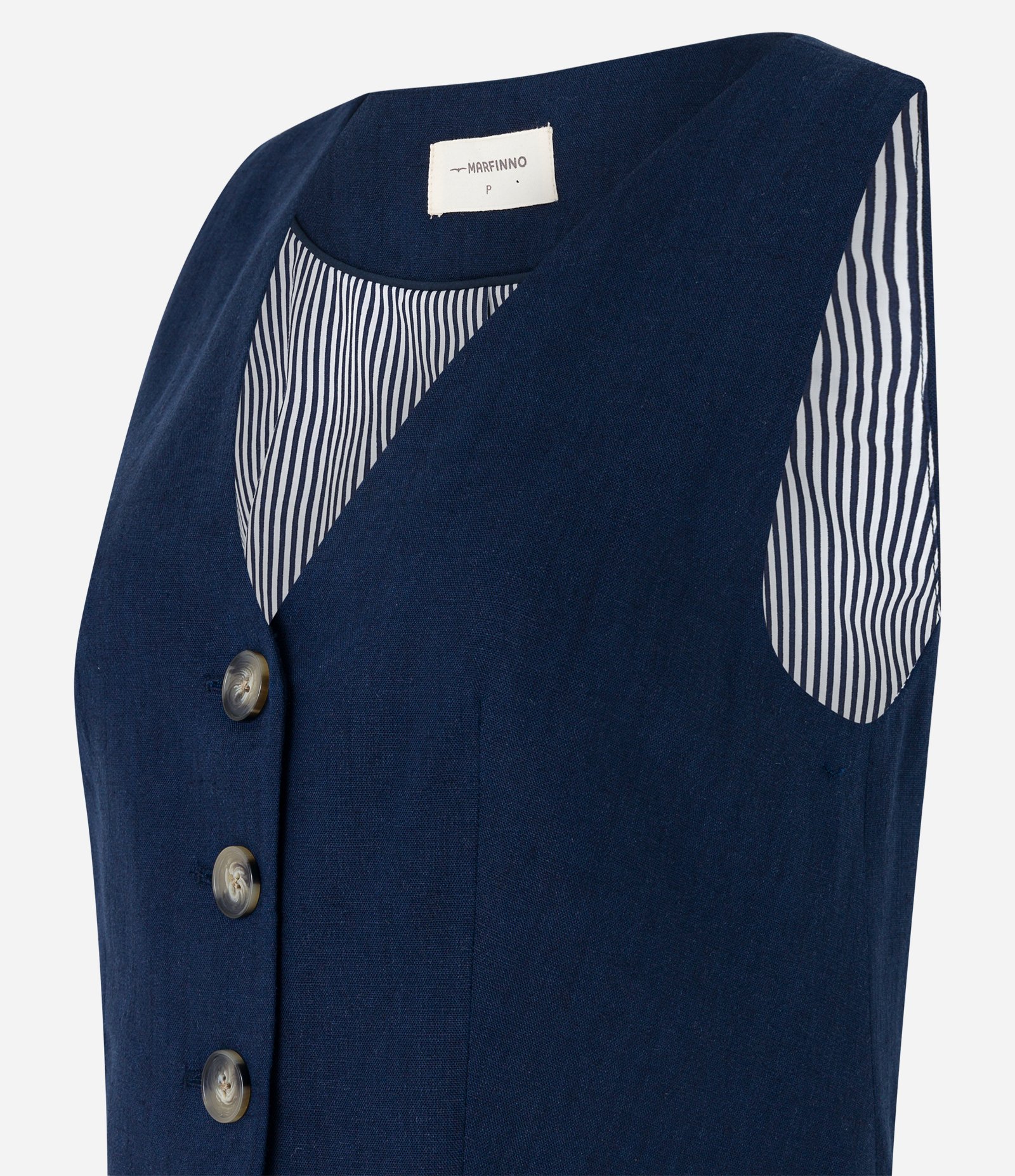 Colete em Viscolinho Mescla com Decote V 6