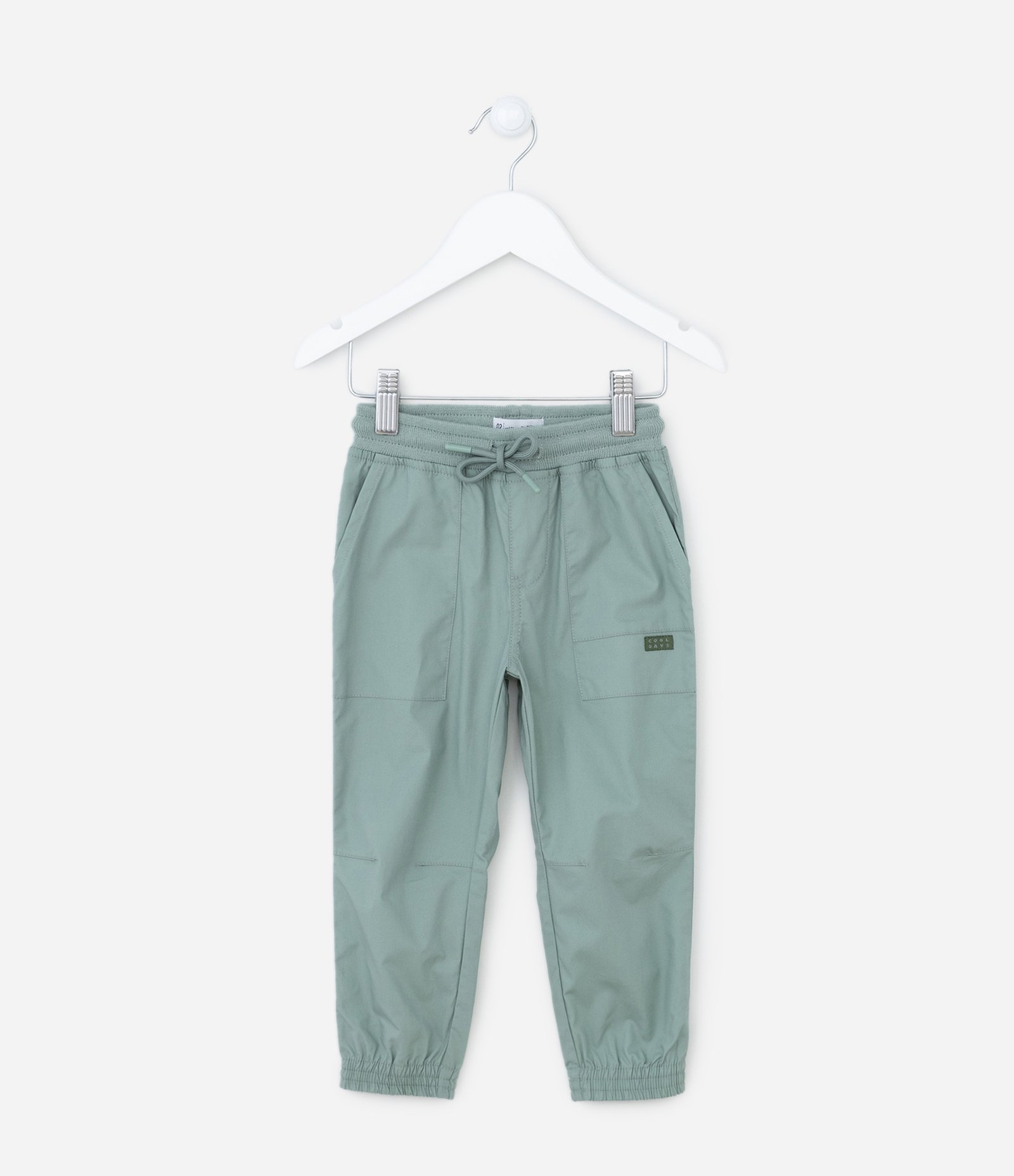 Calça Infantil em Sarja com Bolsos e Recortes - Tam 1 a 5 anos Azul 1