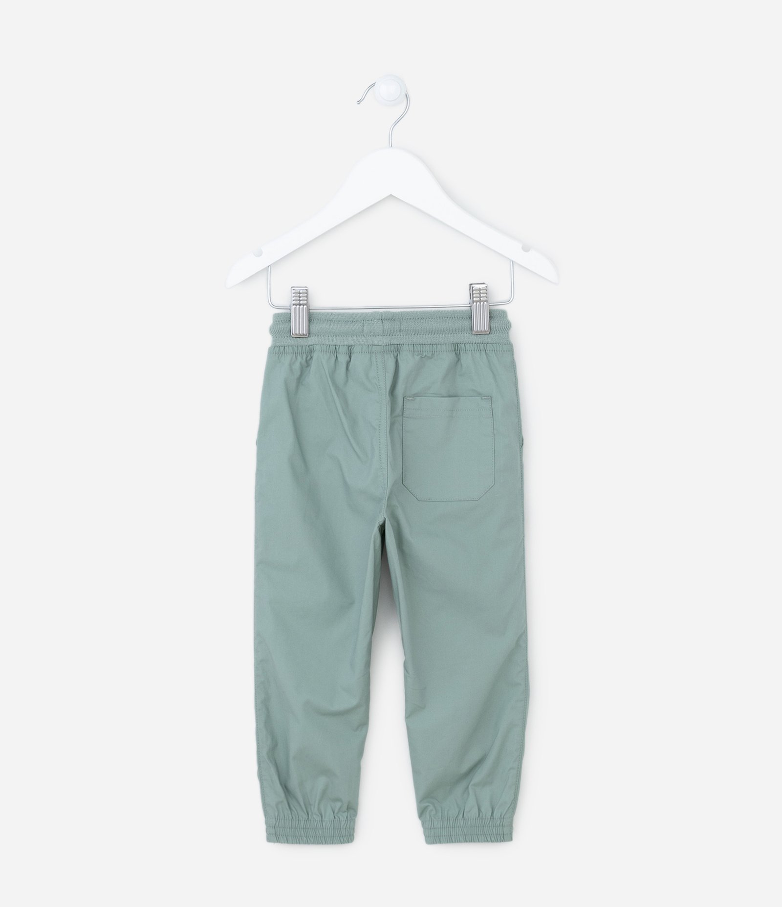 Calça Infantil em Sarja com Bolsos e Recortes - Tam 1 a 5 anos Azul 2