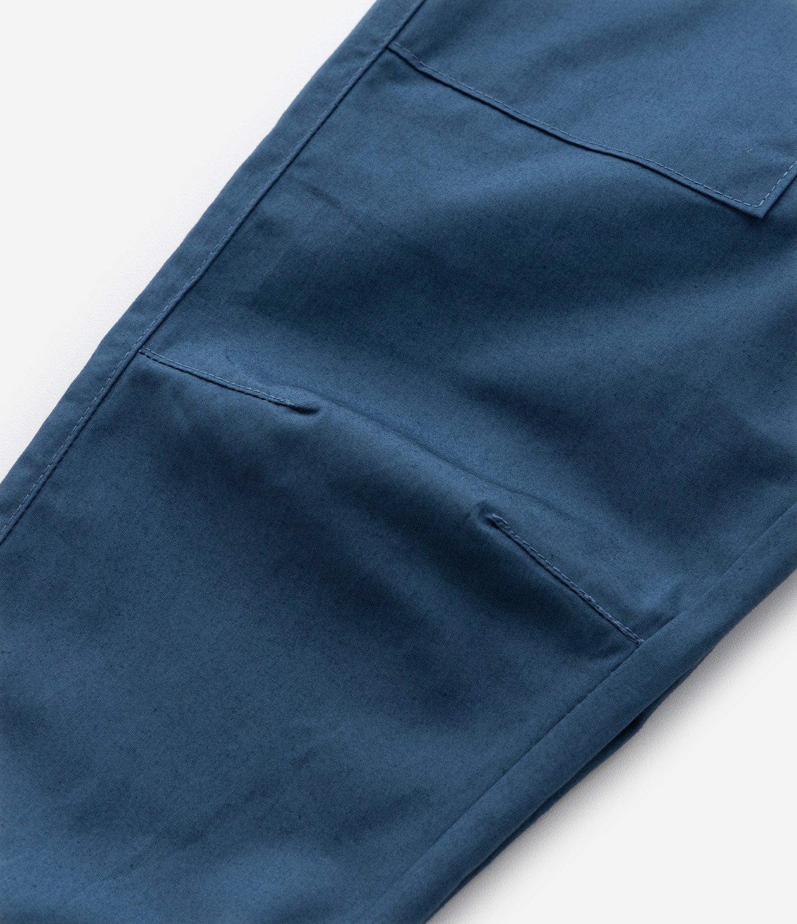 Calça Infantil em Sarja com Bolsos e Recortes - Tam 1 a 5 anos Azul 4