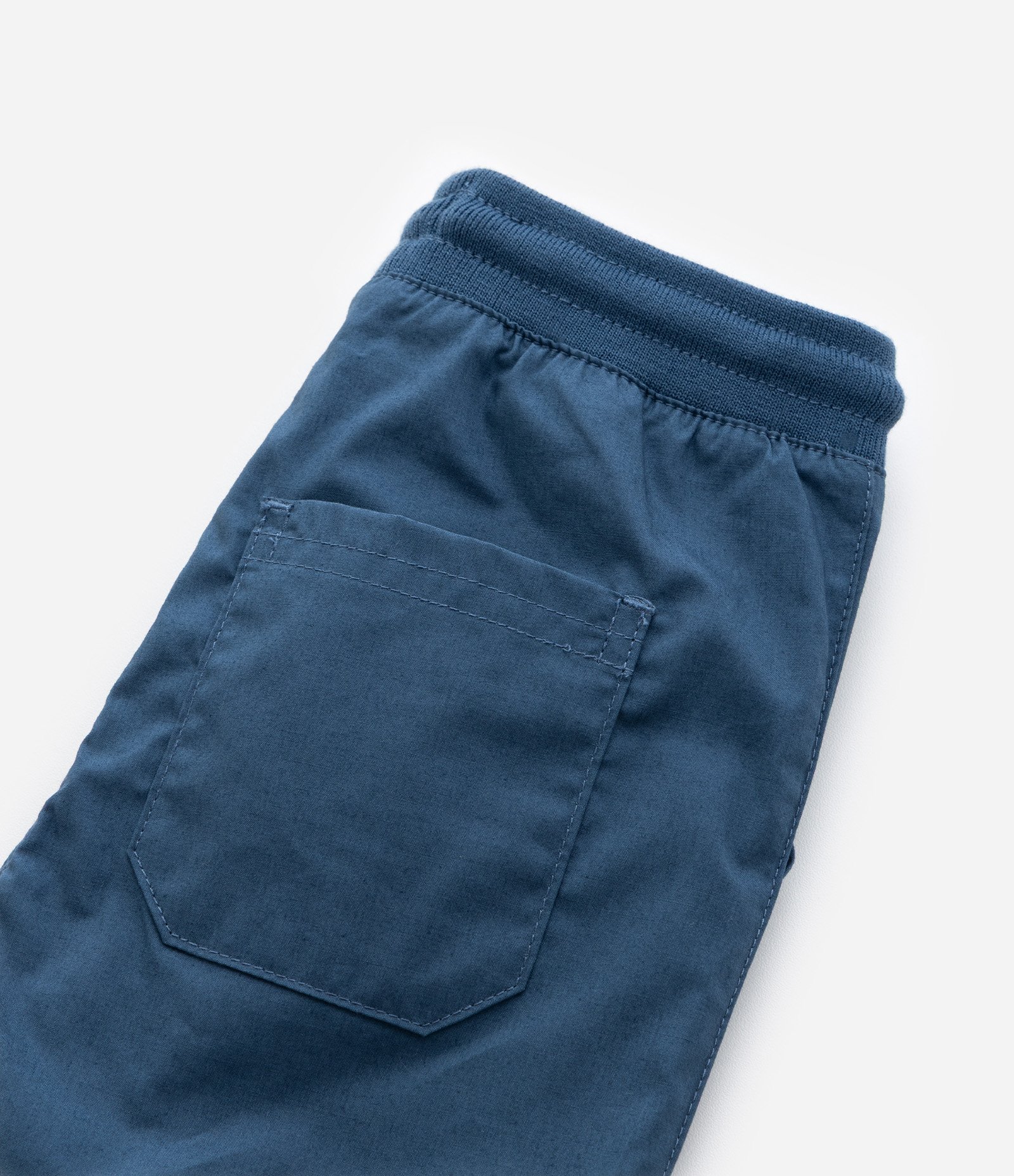 Calça Infantil em Sarja com Bolsos e Recortes - Tam 1 a 5 anos Azul 5