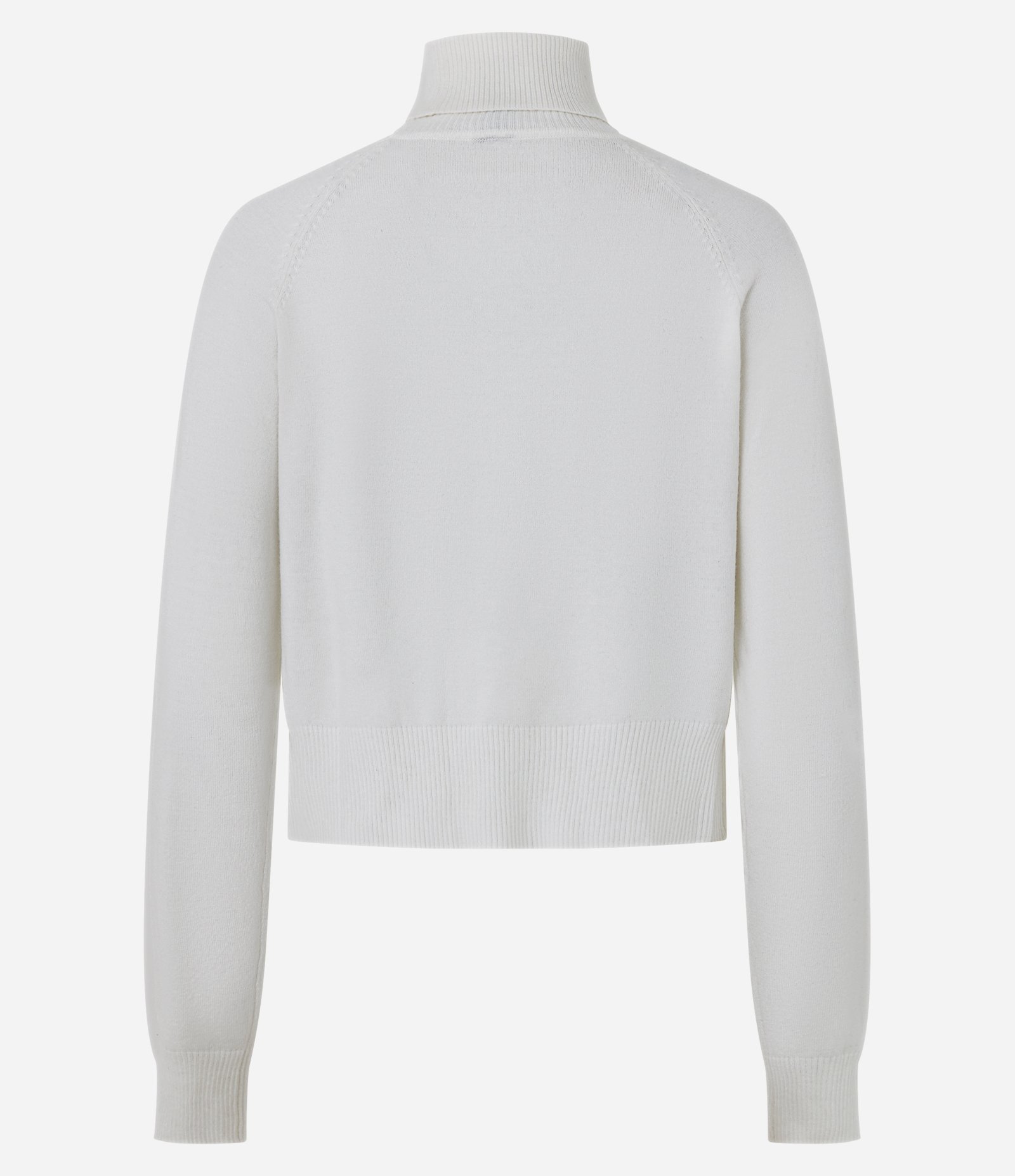 Blusa Manga Longa em Tricô com Gola Alta Branco 8