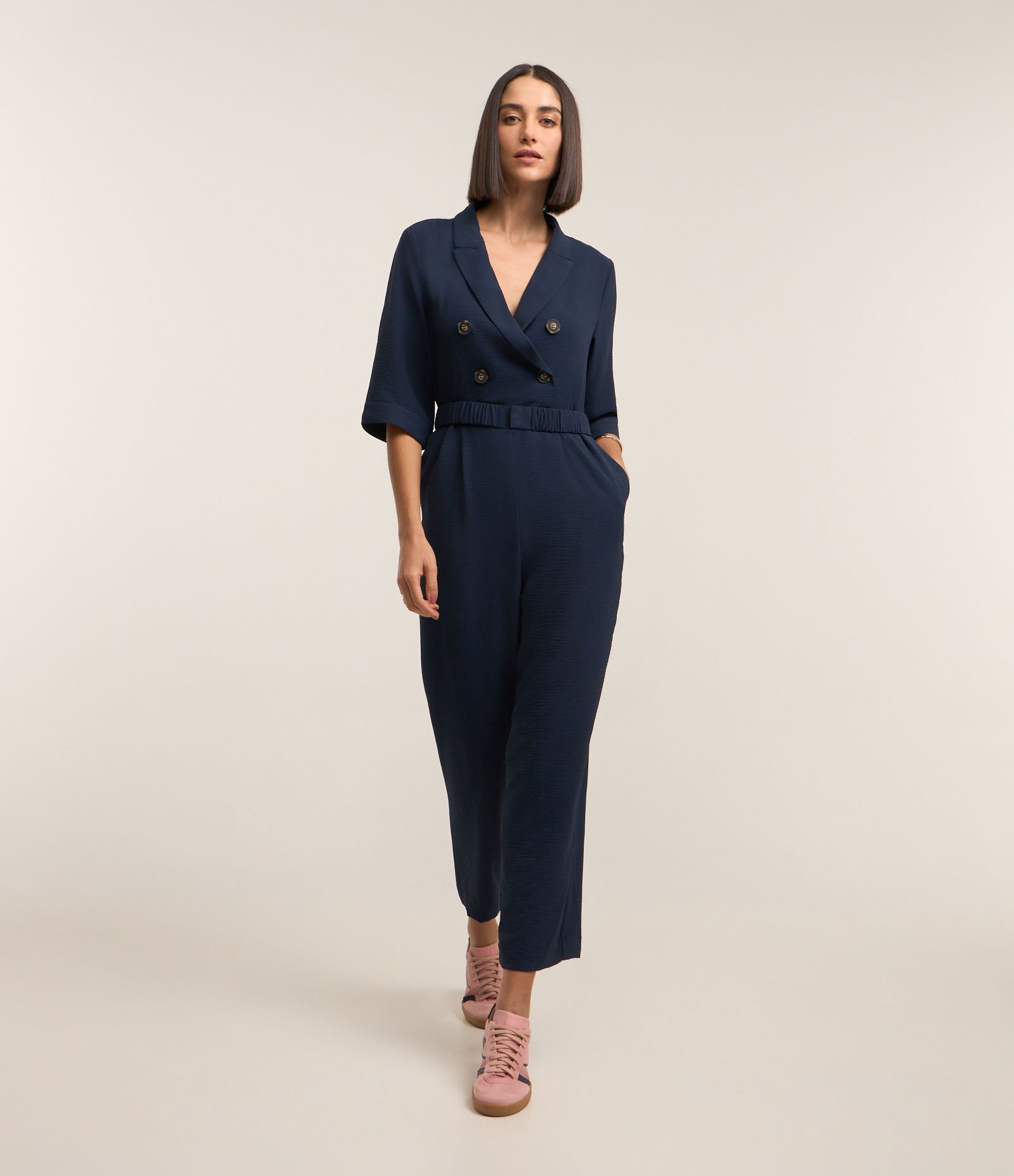 Macacão Longo Airflow com Botões e Cós Elástico 1