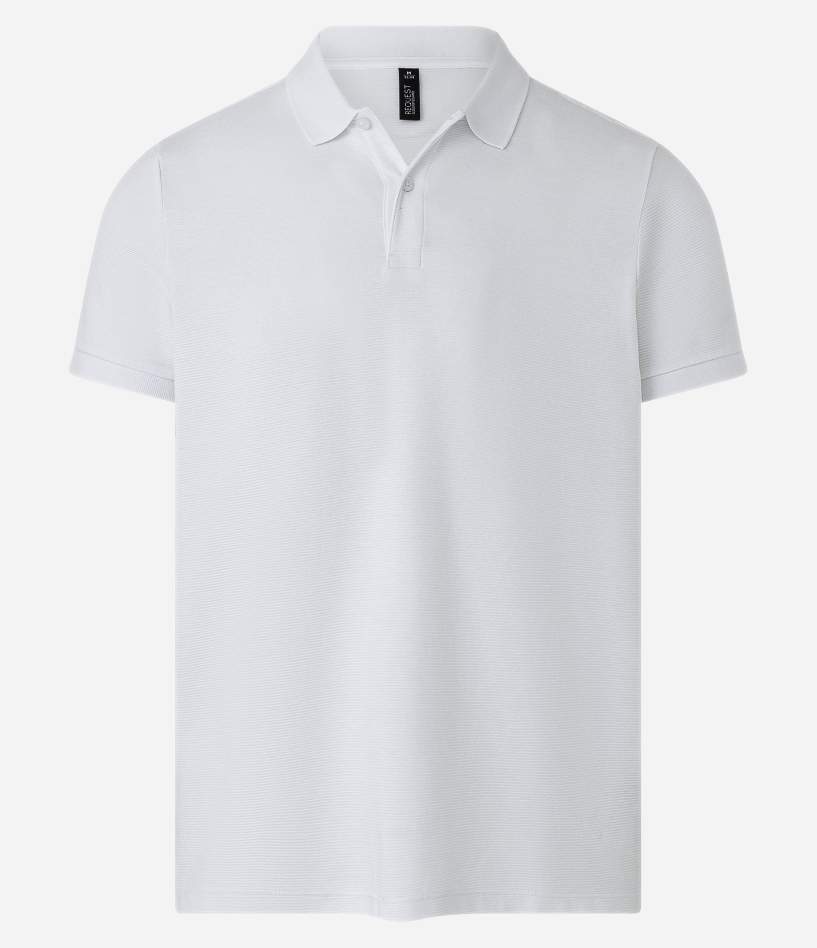 Camisa Polo Slim com Botões e Textura Canelada Branco 5