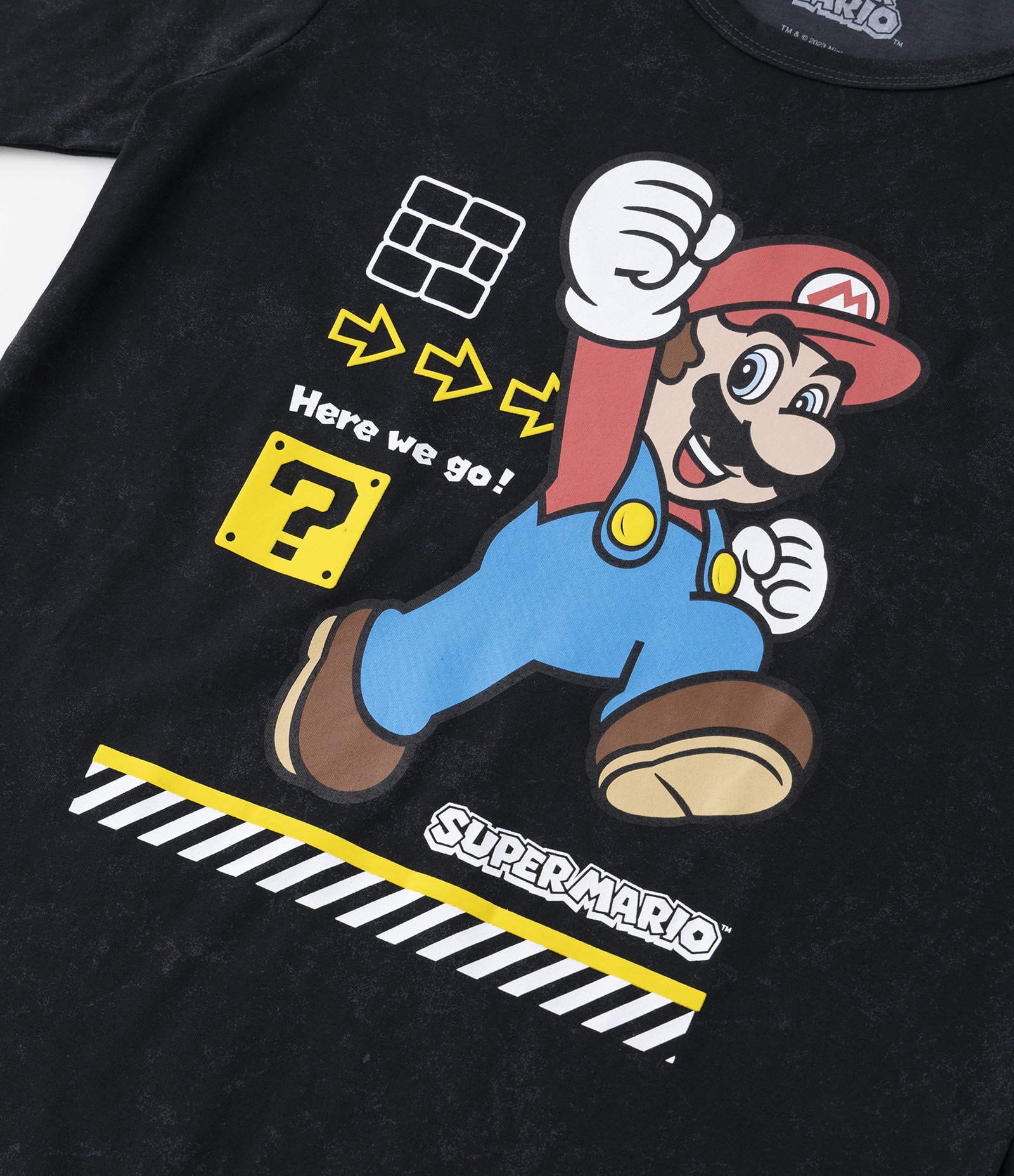 Camiseta Infantil com Estampa do Mário Bross - Tam 4 a 12 anos Preto 4