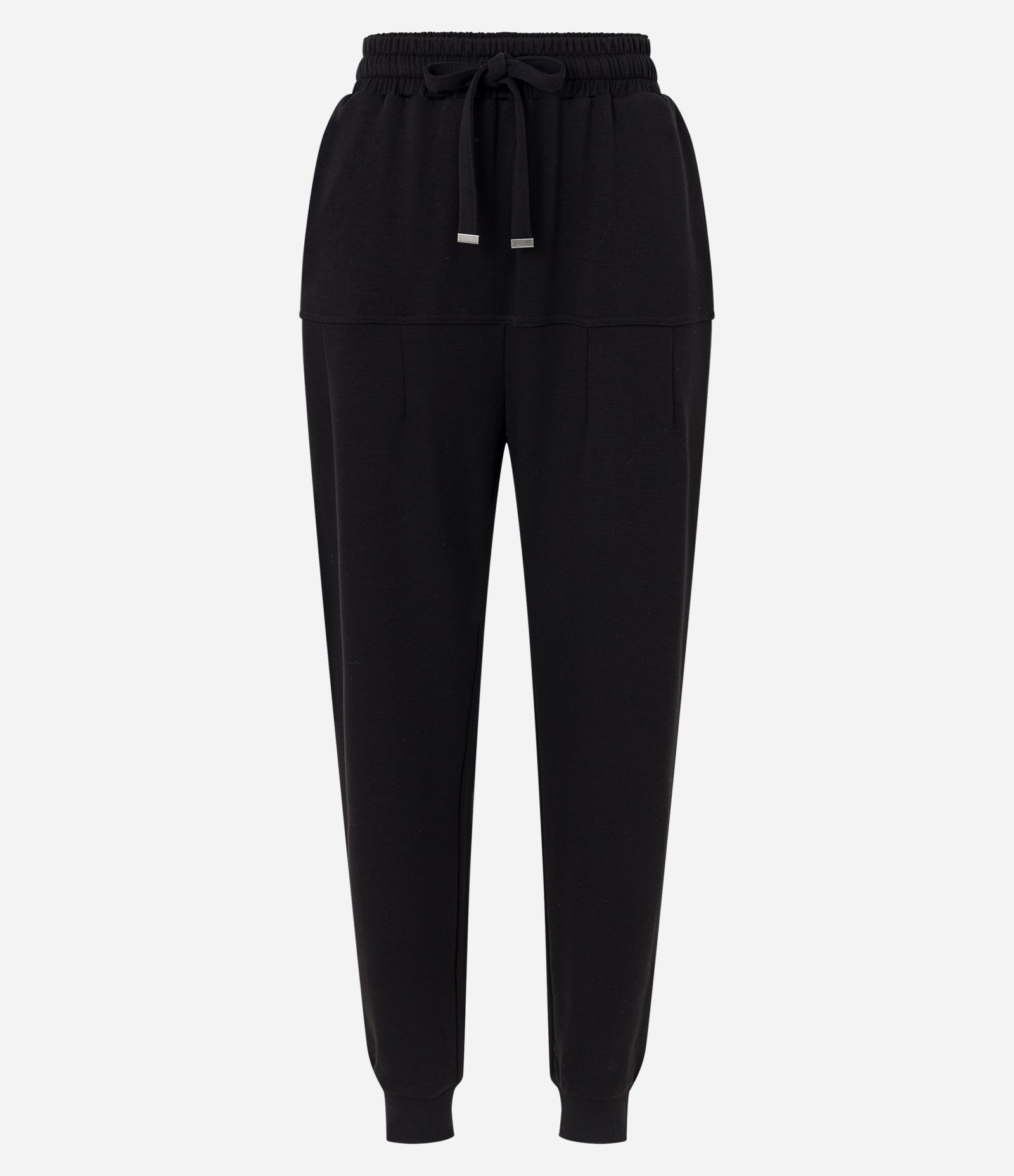 Calça Jogger Moletom com Amarração no Cós e Bolsos Preto 5