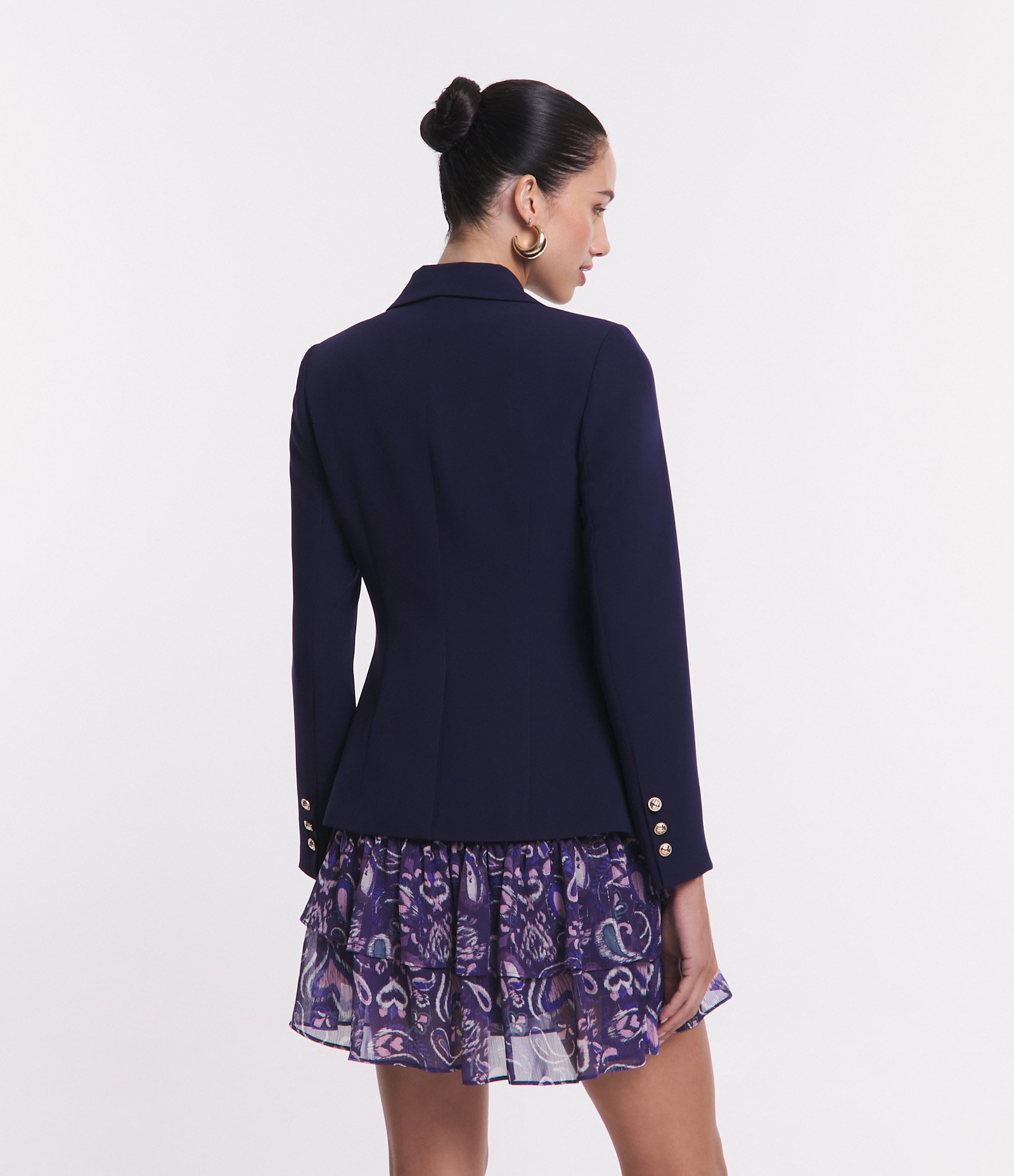 Blazer em Crepe com Botão Único e Bolso com Lapela 3