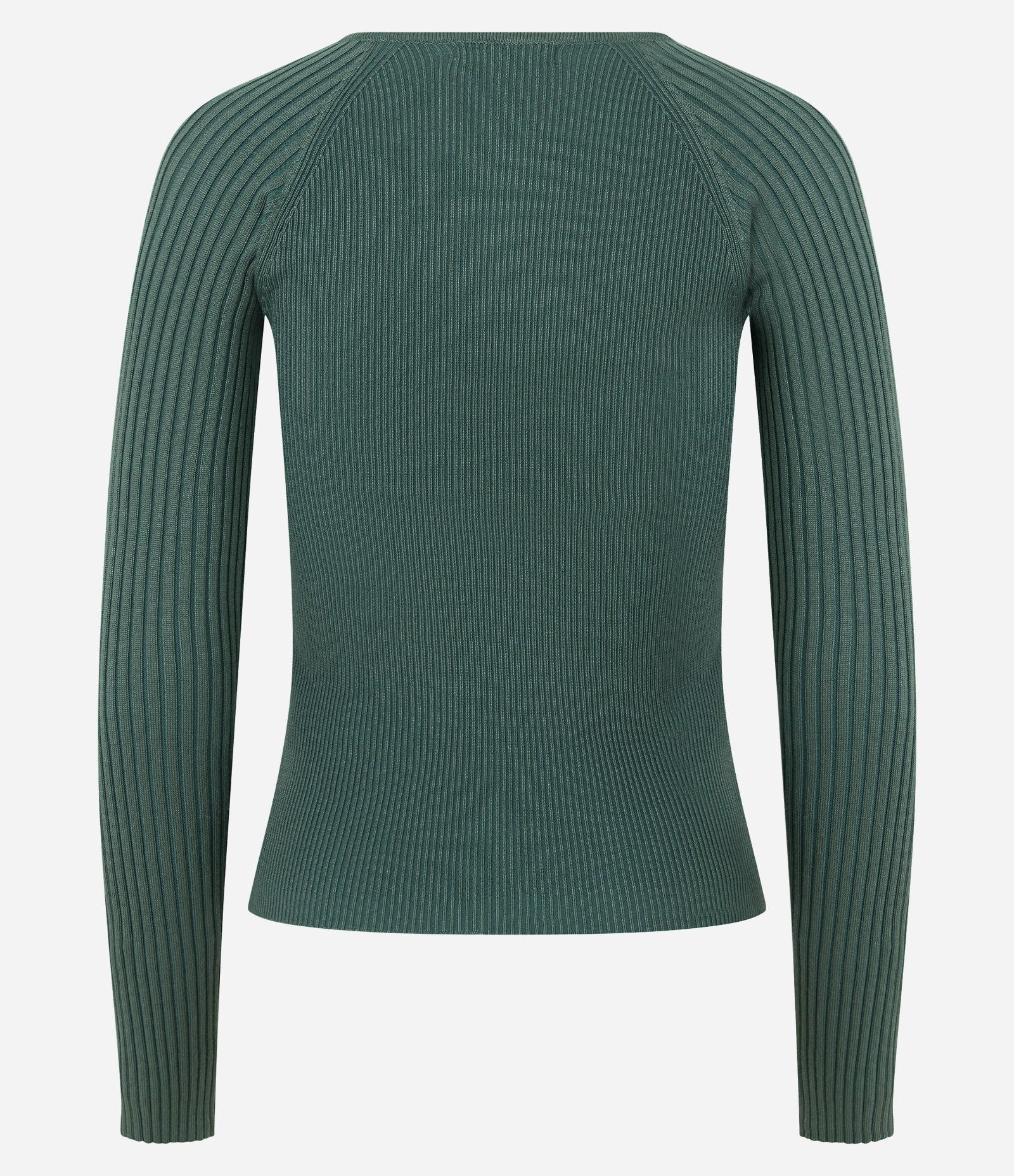 Blusa em Tricô com Detalhe Vazado na Gola e Textura Canelada Verde 8