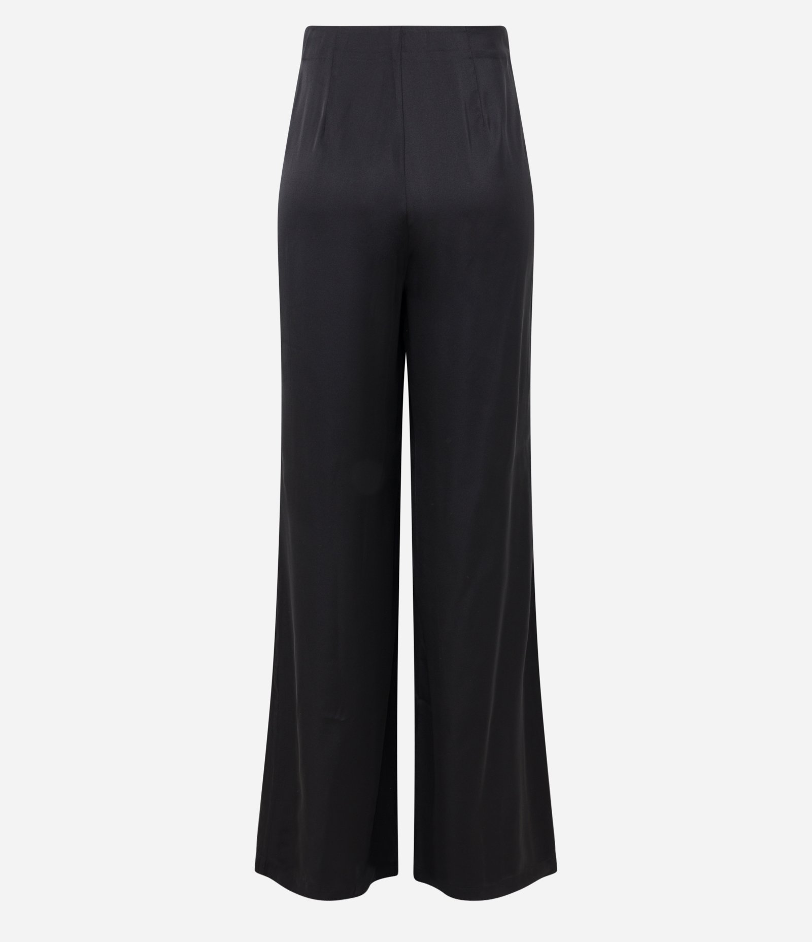 Calça Pantalona com Textura Acetinada Preto 6
