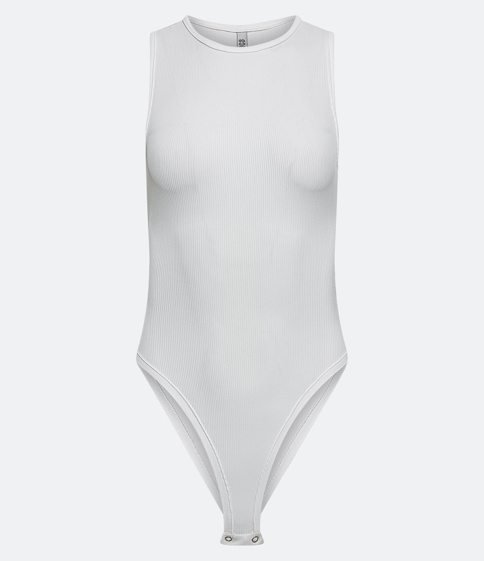 Body sem Manga em Ribana de Poliamida Branco 5