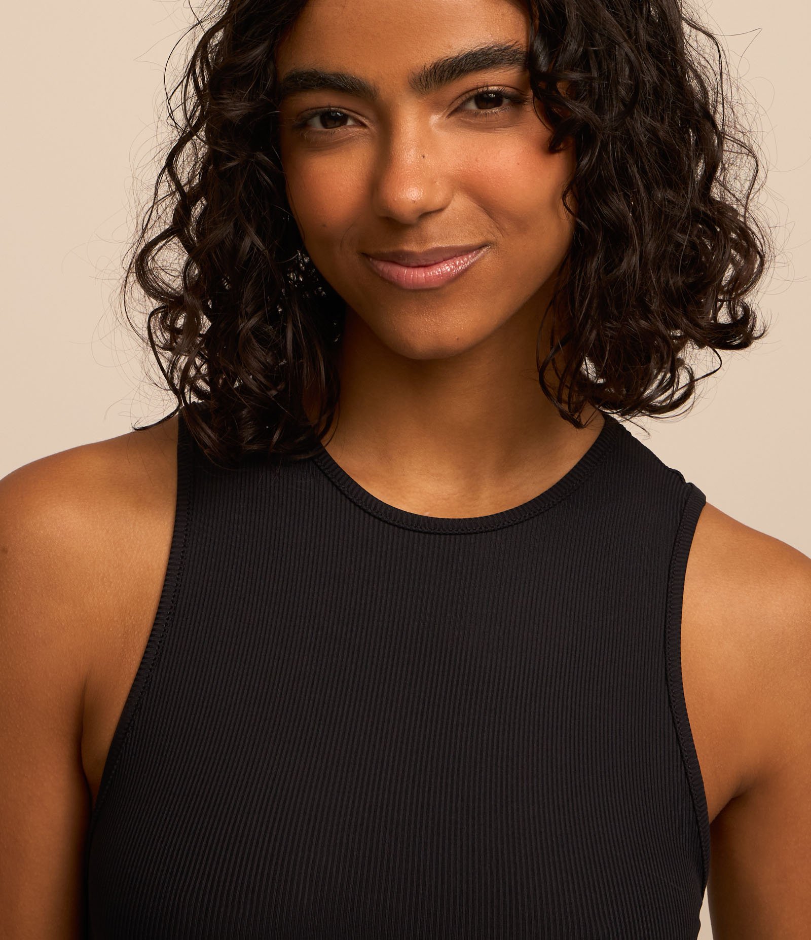 Body sem Manga em Ribana de Poliamida Preto 5