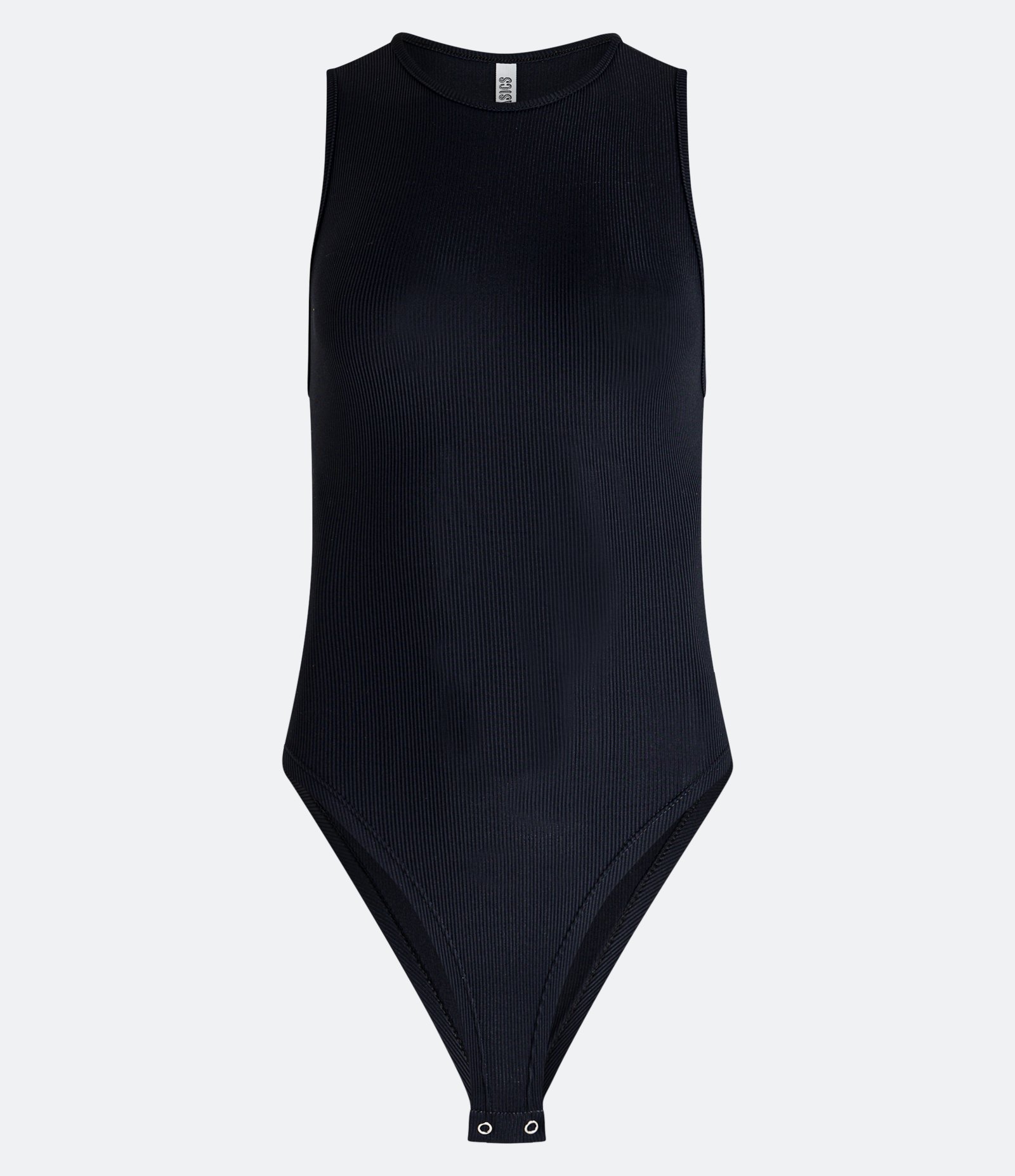 Body sem Manga em Ribana de Poliamida Preto 6