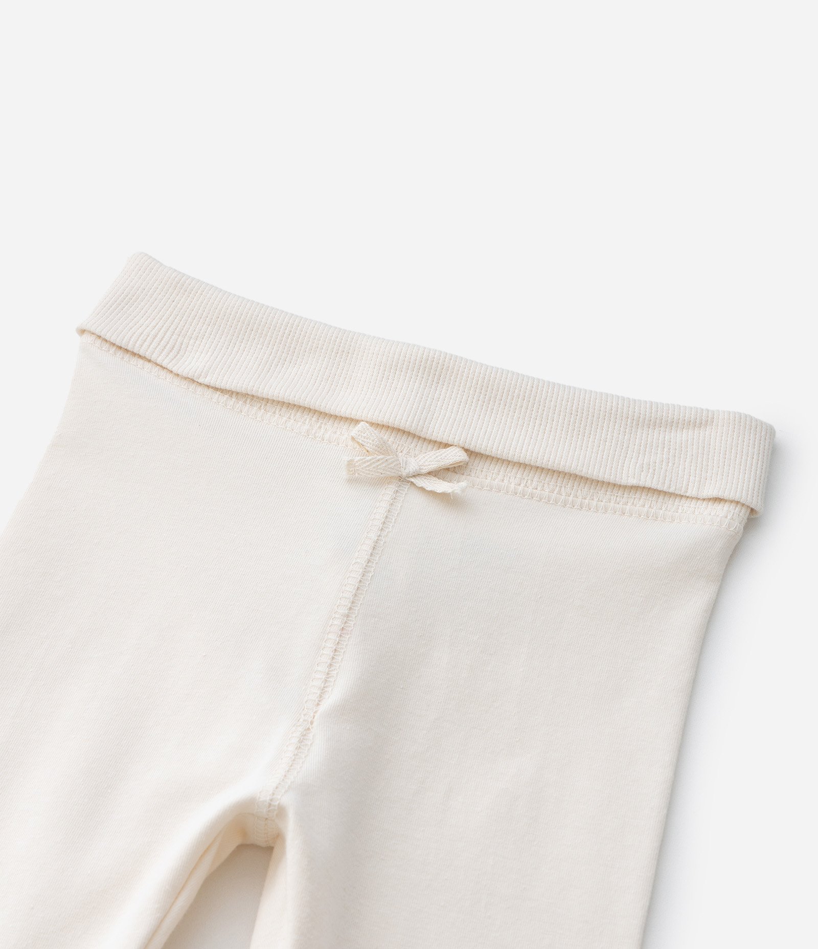 Calça Infantil com Cós Virado e Laço Aplicado - Tam RN a 18 Meses Off White 5