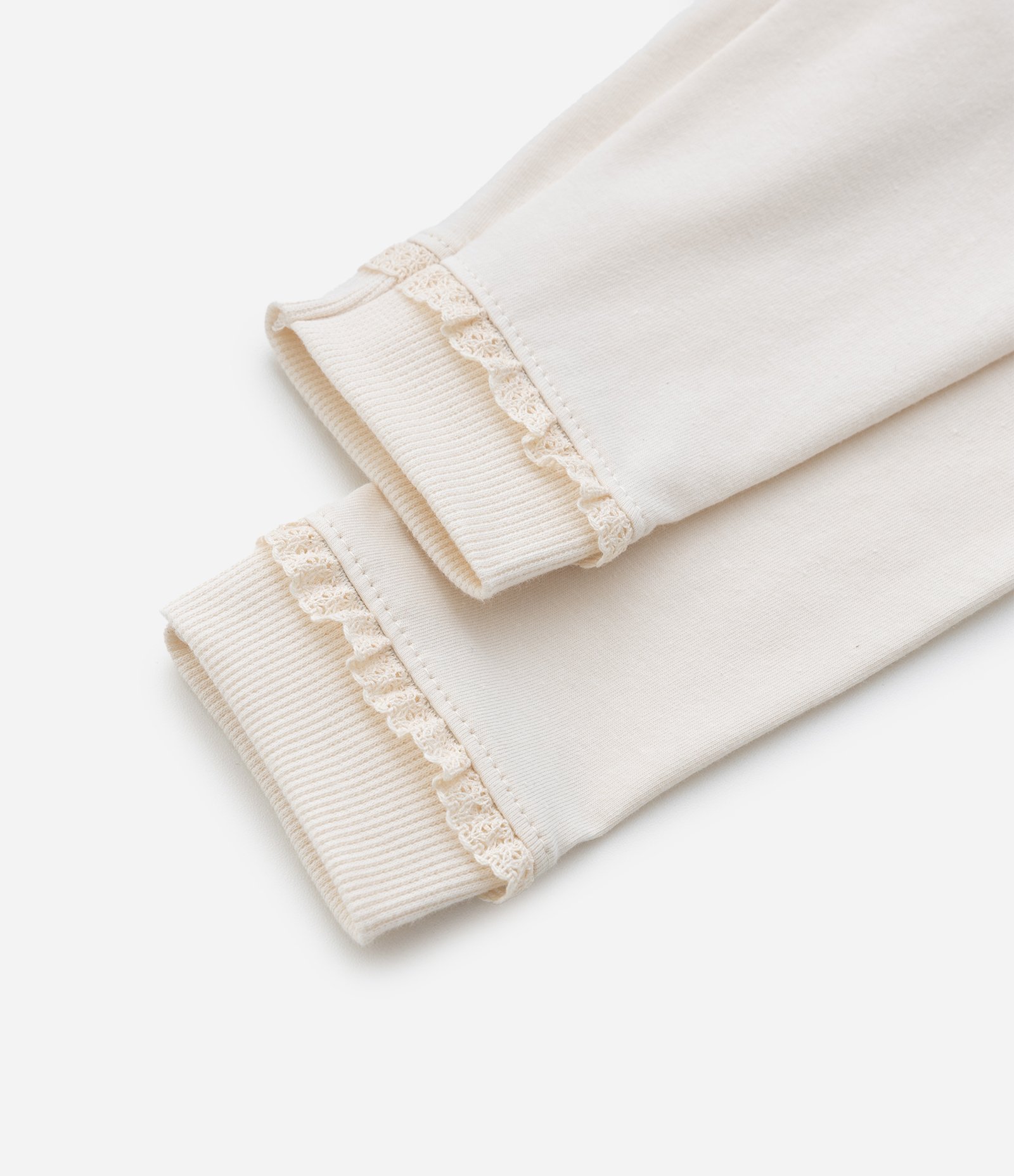 Calça Infantil com Cós Virado e Laço Aplicado - Tam RN a 18 Meses Off White 6