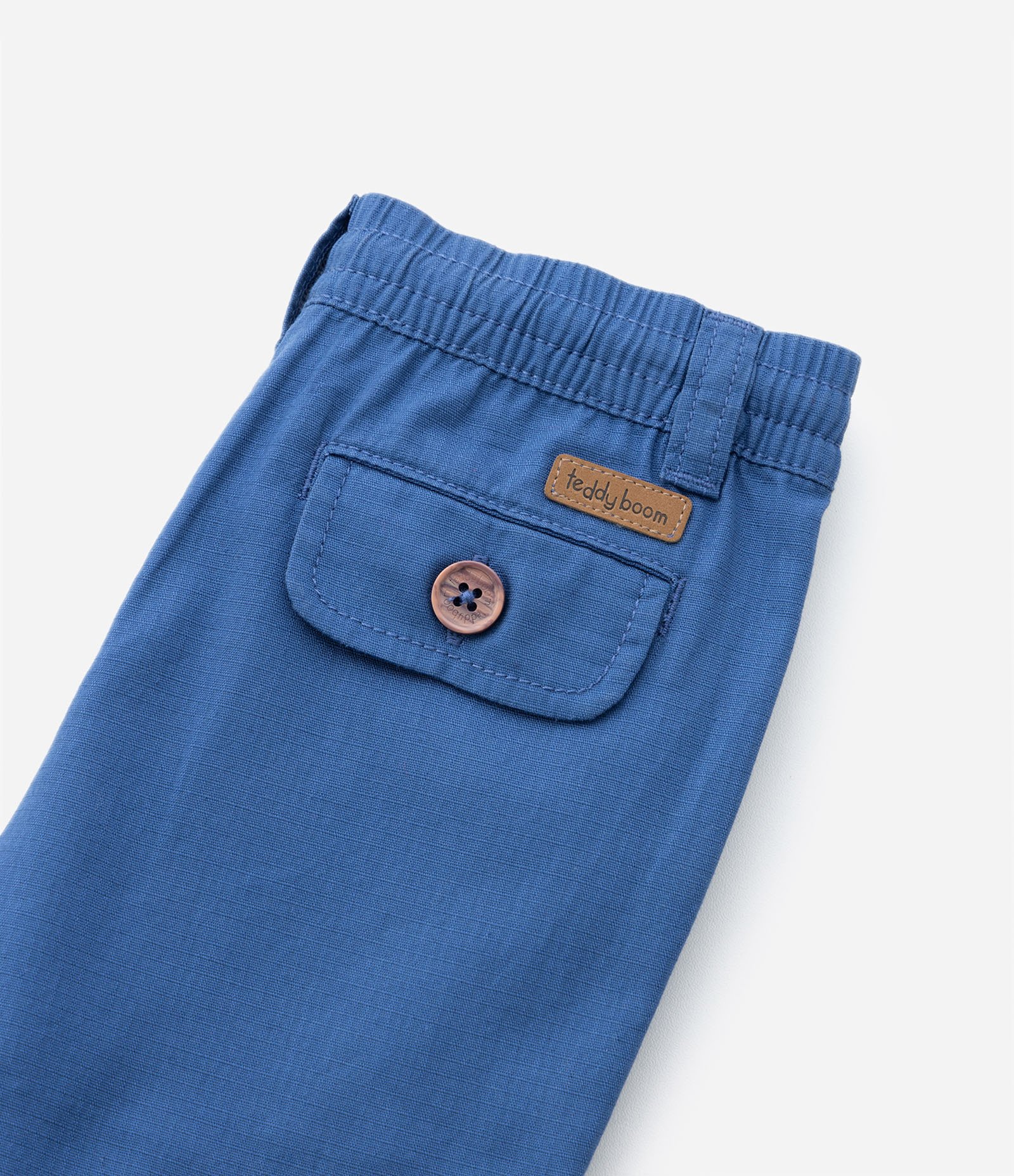 Bermuda Básica Infantil em Sarja com Cordão Bicolor - Tam 0 a 18 meses 5