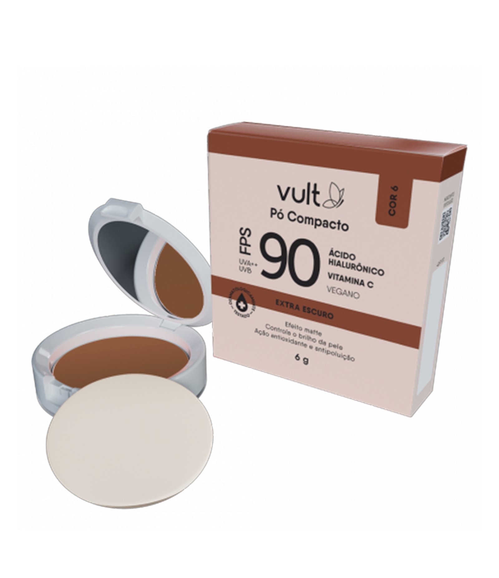Pó Facial Compacto com FPS 90 Vult 06 1