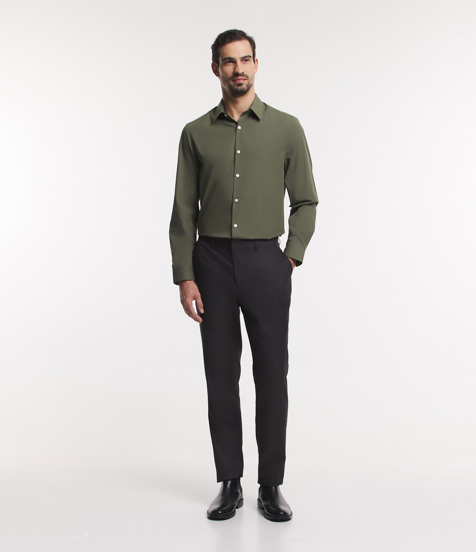 Camisa Regular Básica em Algodão com Fil a Fil 2