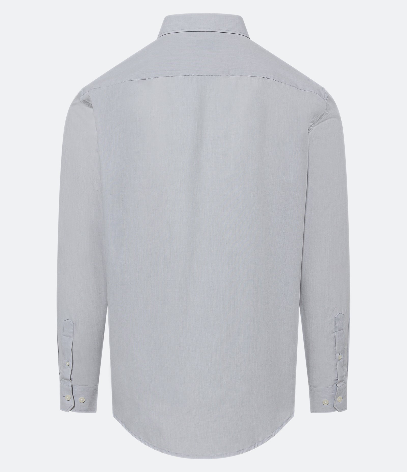 Camisa Regular Básica em Algodão com Fil a Fil Cinza Claro 7