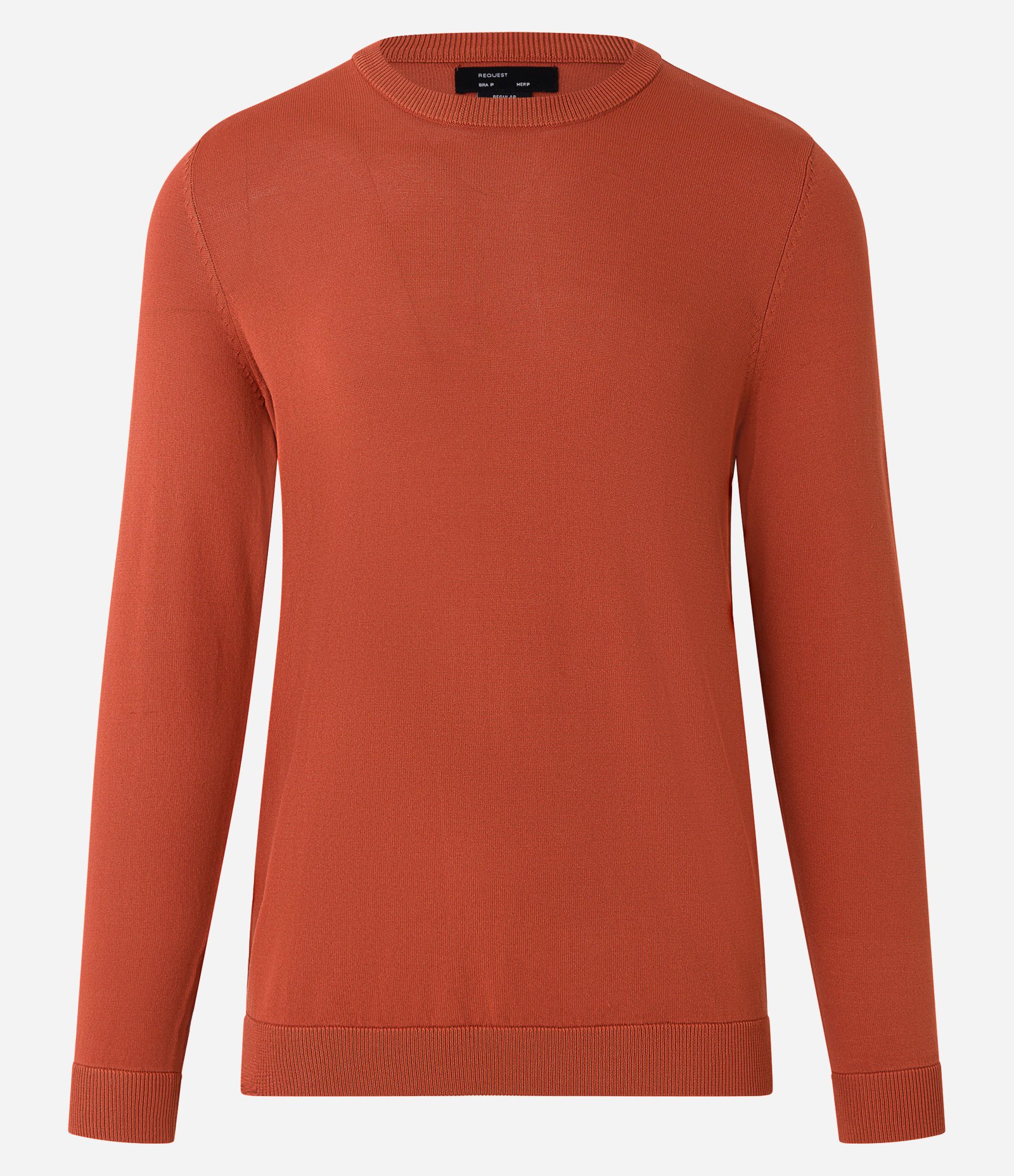 Suéter Básico em Viscose com Gola Redonda Terracota 7