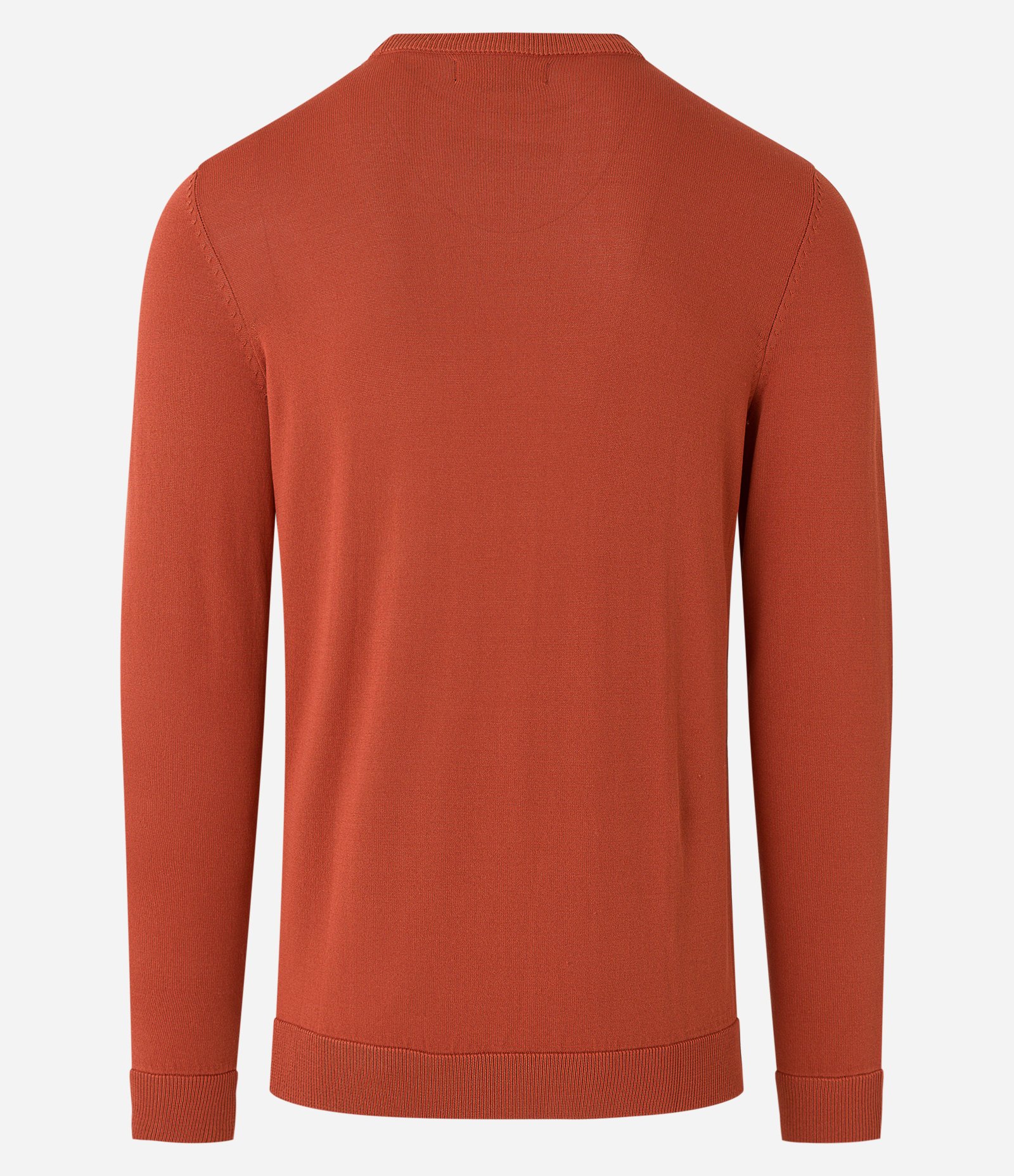 Suéter Básico em Viscose com Gola Redonda Terracota 9