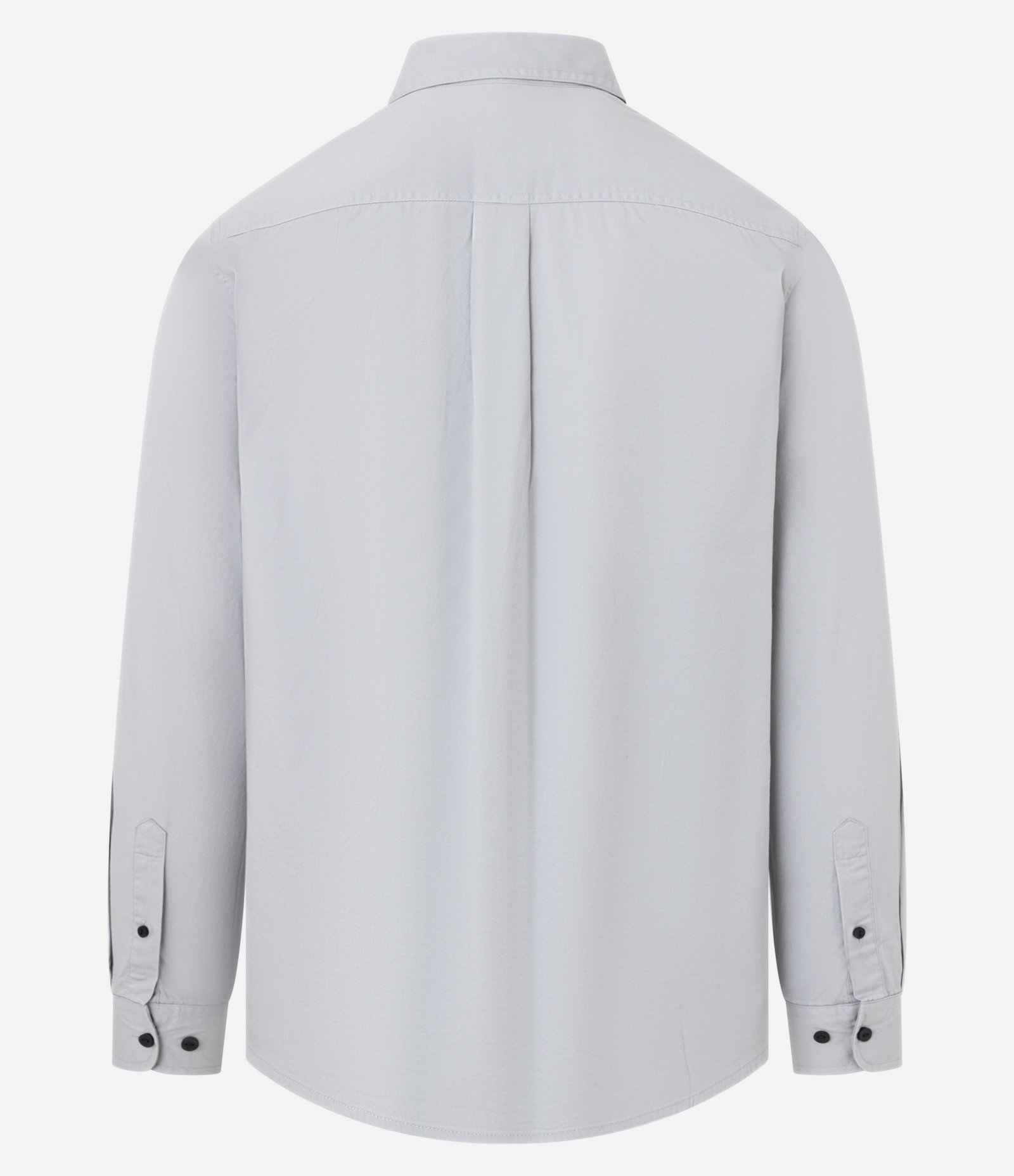 Camisa Comfort em Algodão com Bolsos Frontais Cinza 8