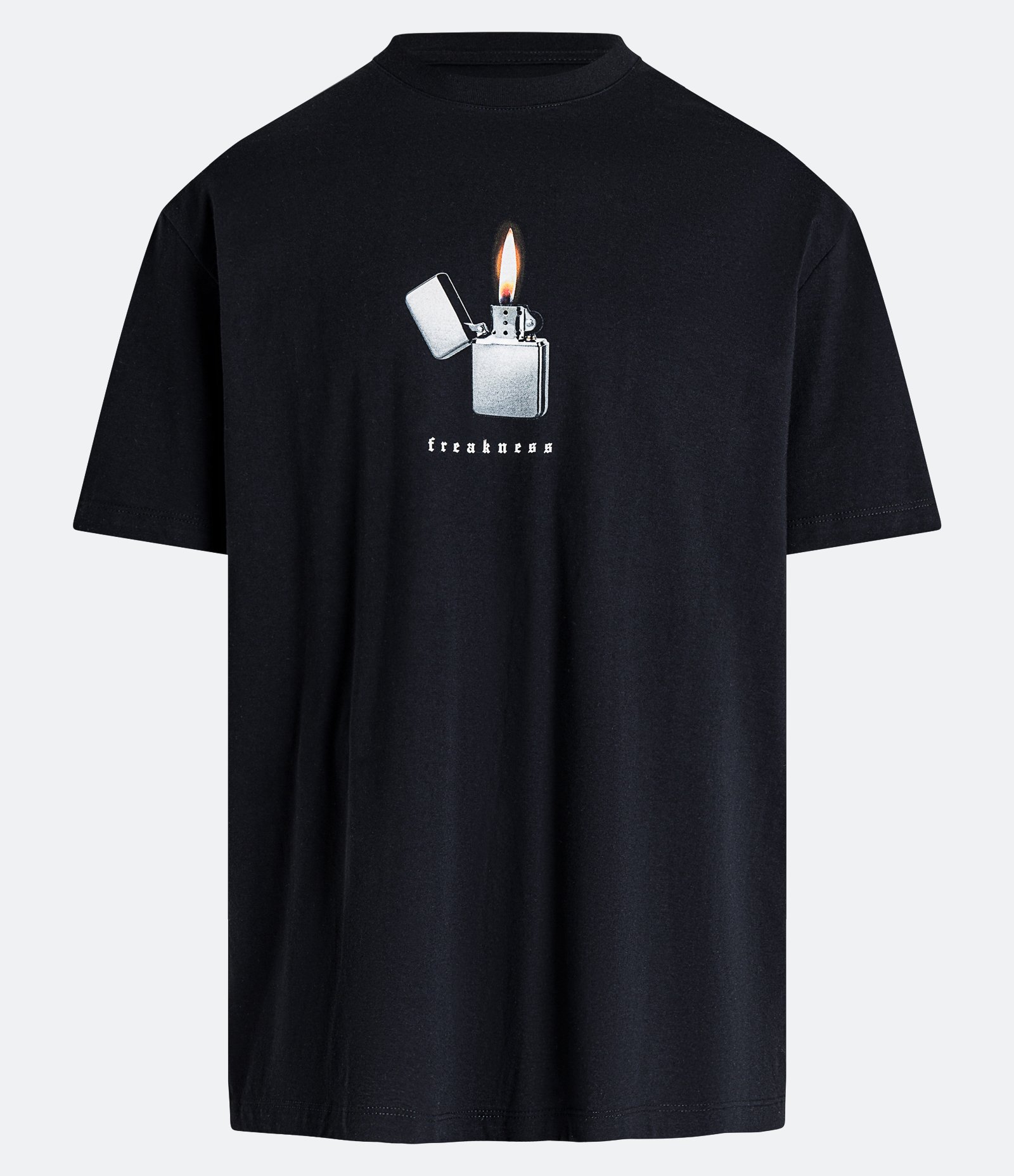 Camiseta Relaxed em algodão com Estampa de Isqueiro Preto 5