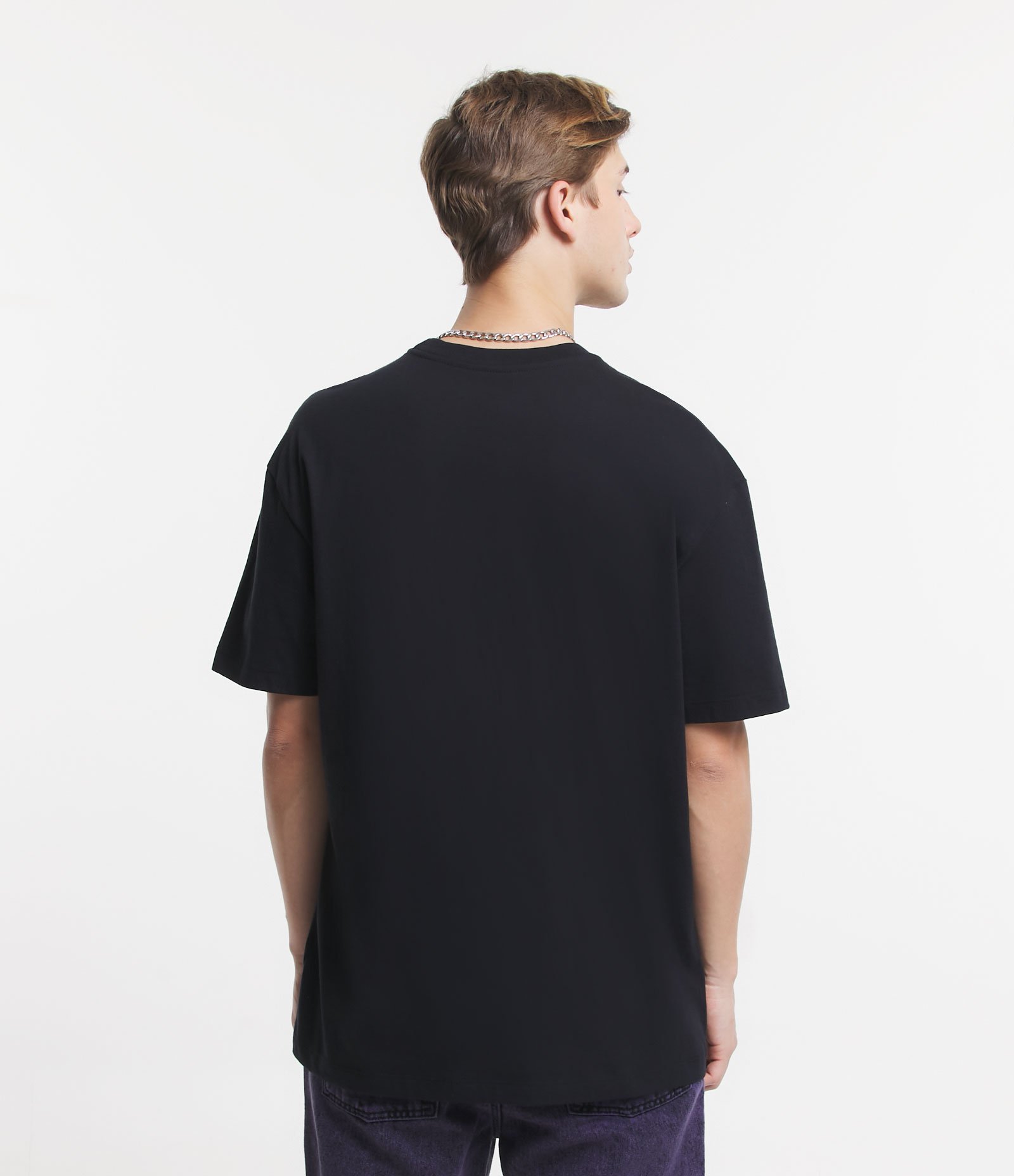 Camiseta Relaxed em algodão com Estampa de Isqueiro Preto 3