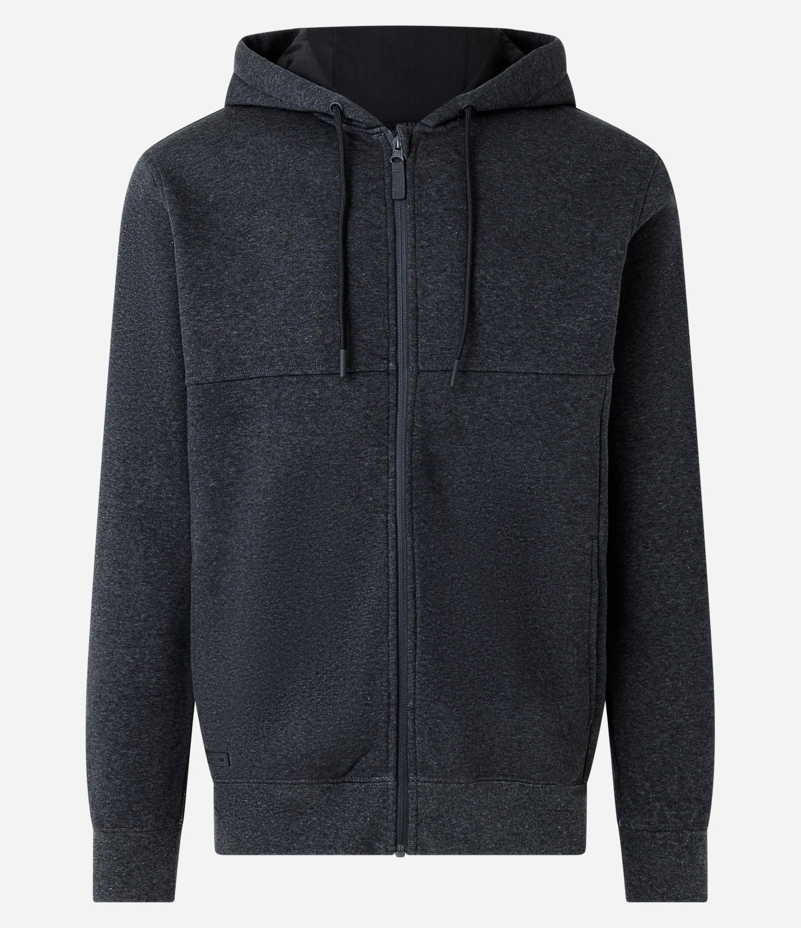 Casaco Básico em Moletom com Capuz e Zíper Frontal Cinza Escuro 6