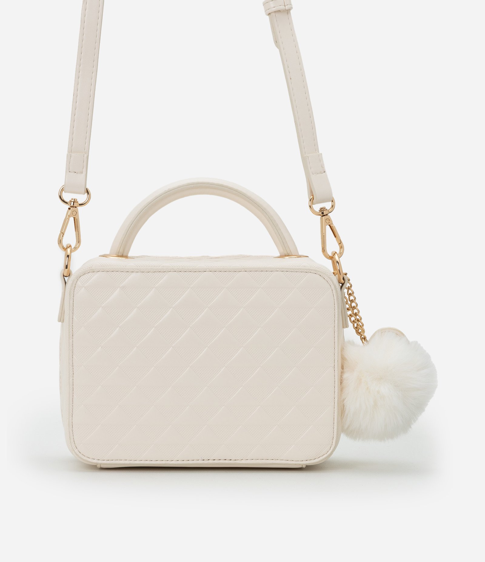 Bolsa Transversal Camera Bag com Textura Matelassê Off White 3