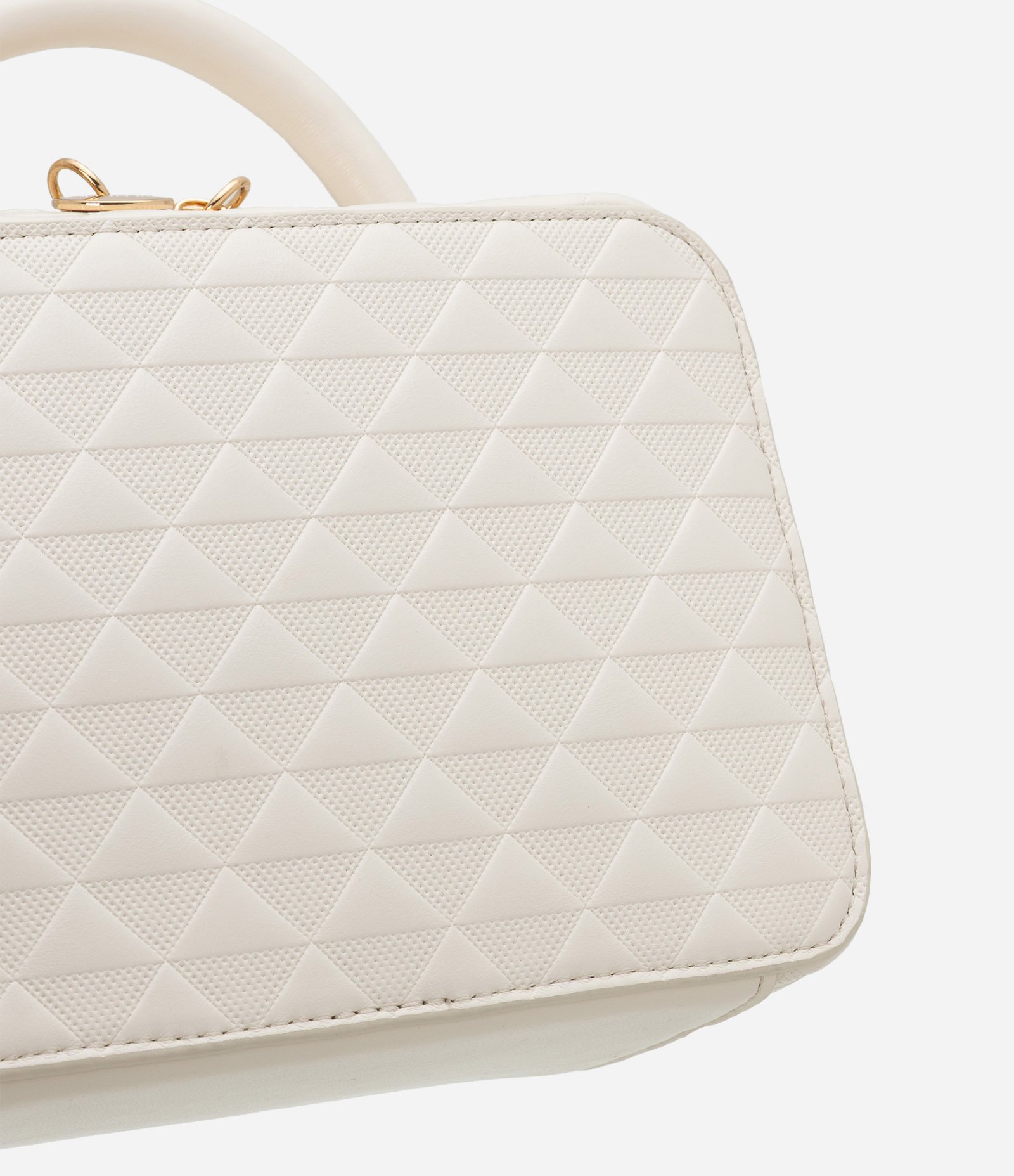 Bolsa Transversal Camera Bag com Textura Matelassê Off White 4