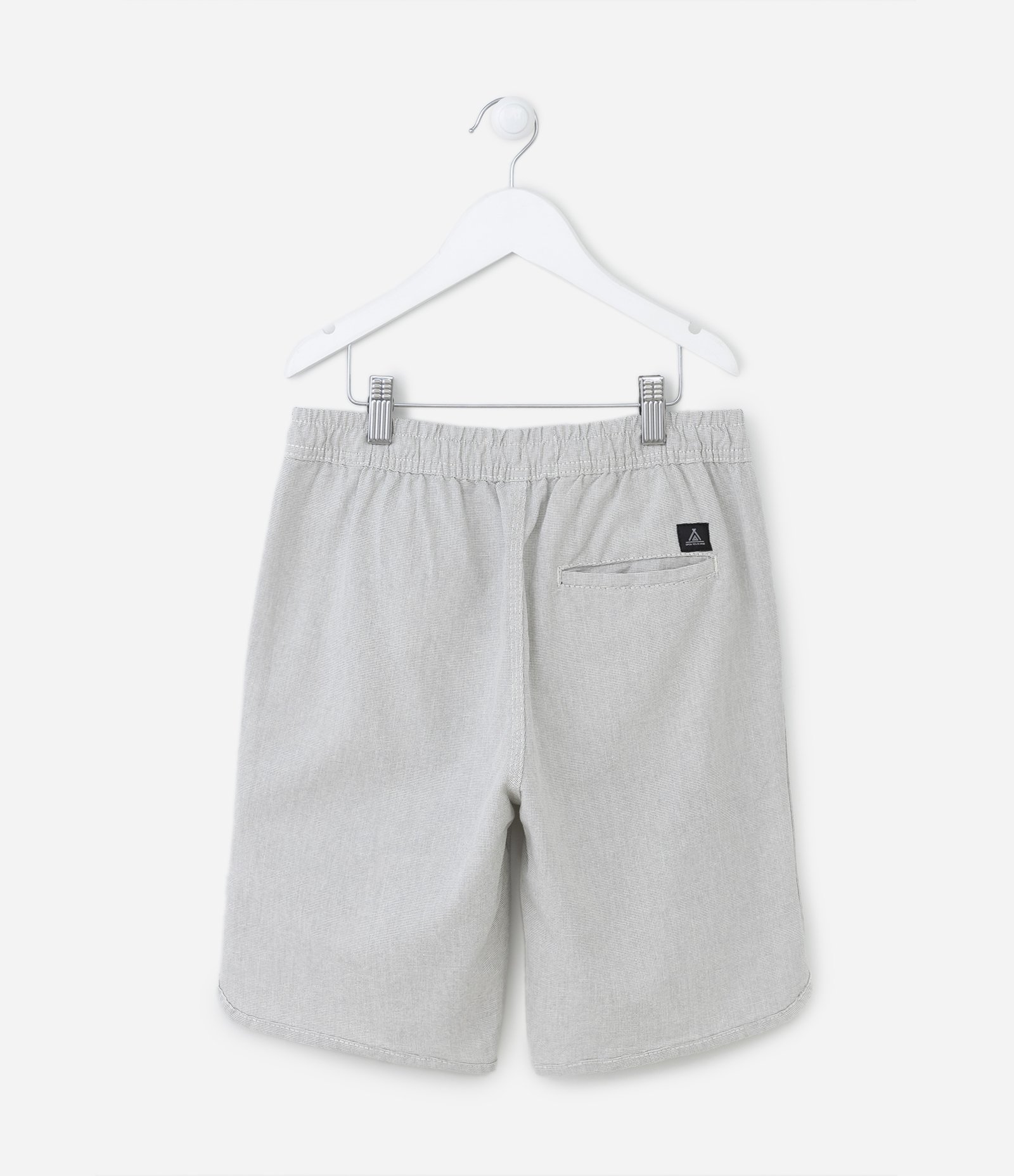 Bermuda Infantil em Sarja com Cordão no Cós - Tam 5 a 14 Anos Off White 3