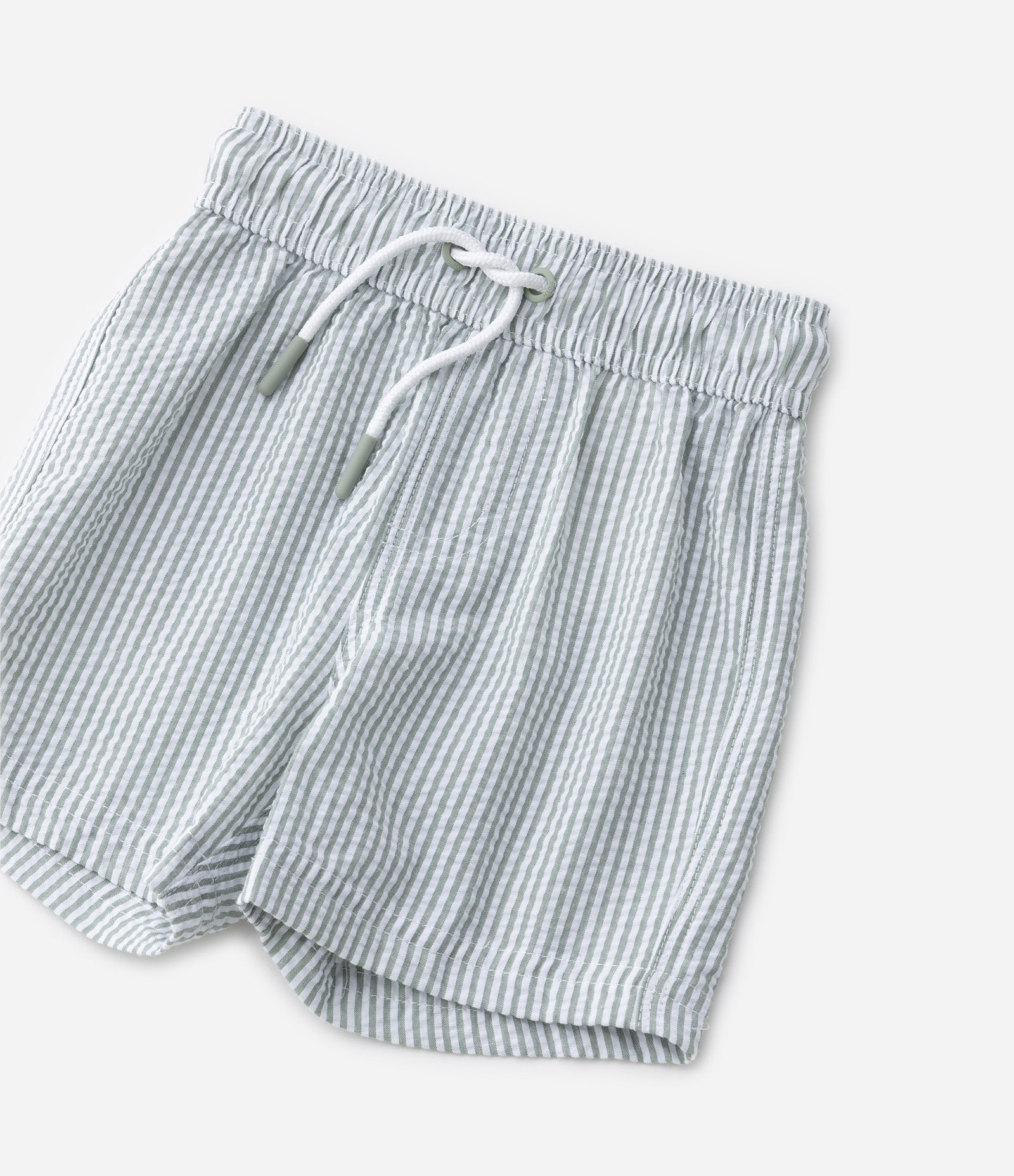 Bermuda Infantil em Microfibra com Textura e Listrinhas - Tam 1 a 5 Anos Verde 5