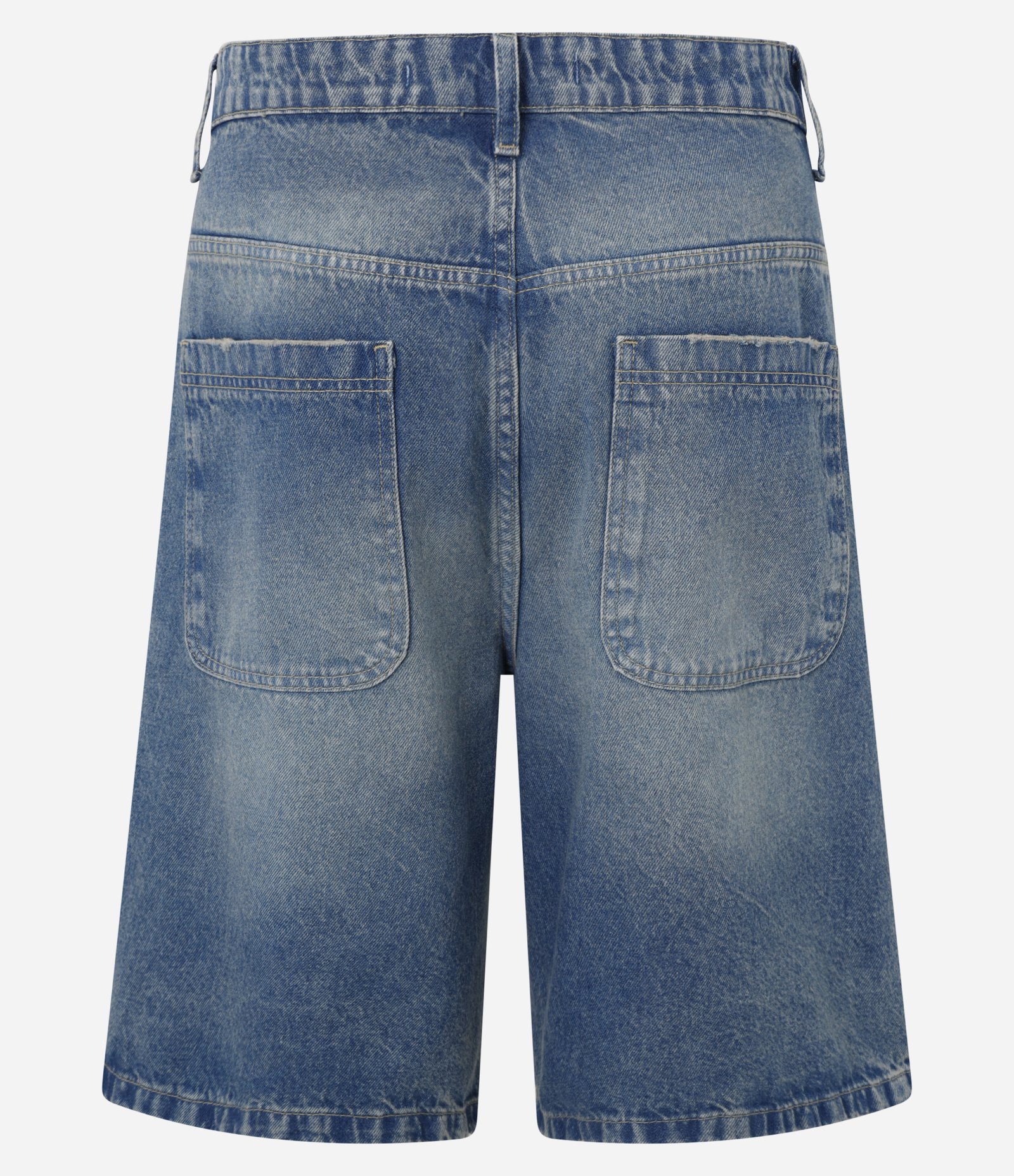 Bermuda Baggy Vintage em Jeans Azul Médio 6