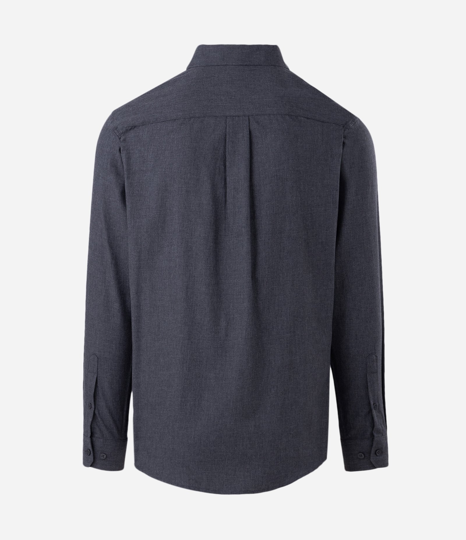 Camisa em Algodão com Botões Frontais e Efeito Mescla Cinza Escuro 8