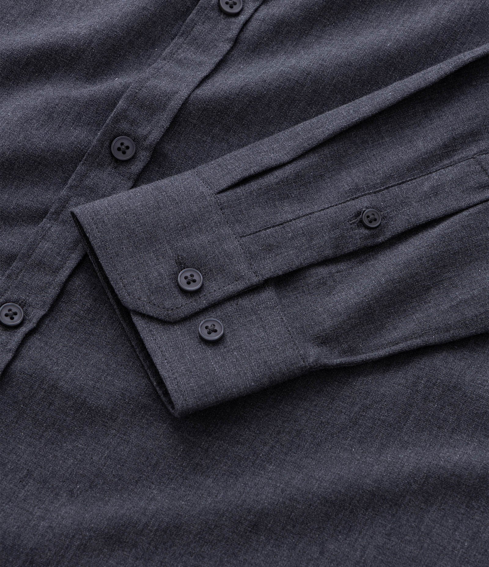 Camisa em Algodão com Botões Frontais e Efeito Mescla Cinza Escuro 9