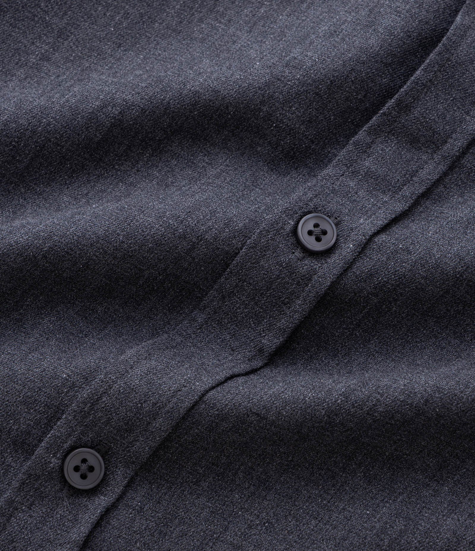 Camisa em Algodão com Botões Frontais e Efeito Mescla Cinza Escuro 10