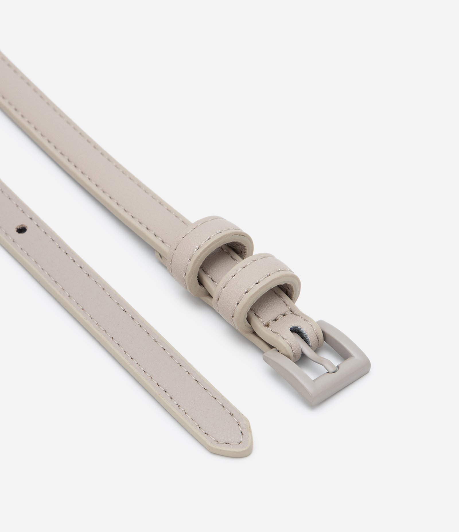 Kit 03 Cintos Finos em PU com Cores Neutras Multicores 3