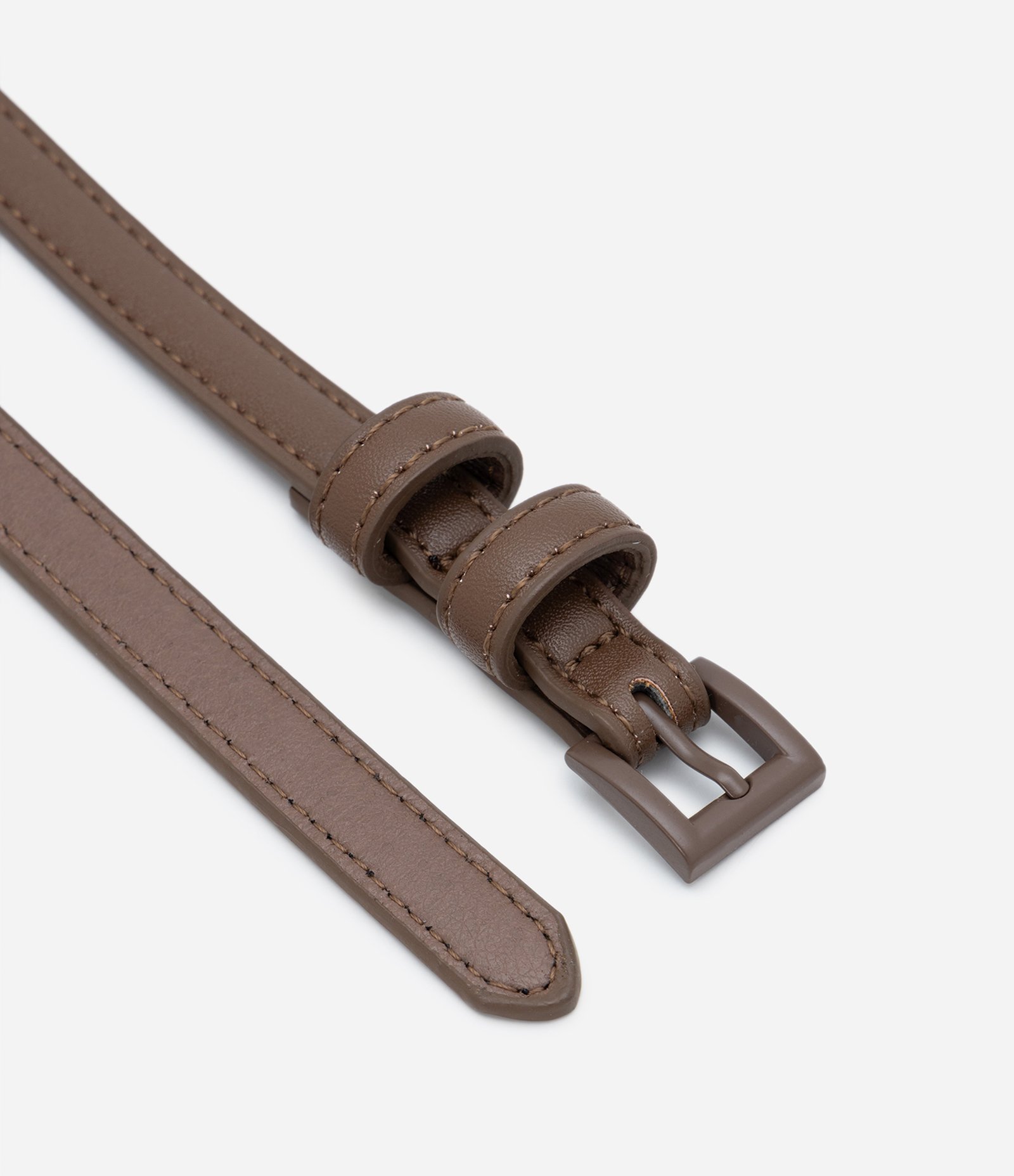 Kit 03 Cintos Finos em PU com Cores Neutras Multicores 4