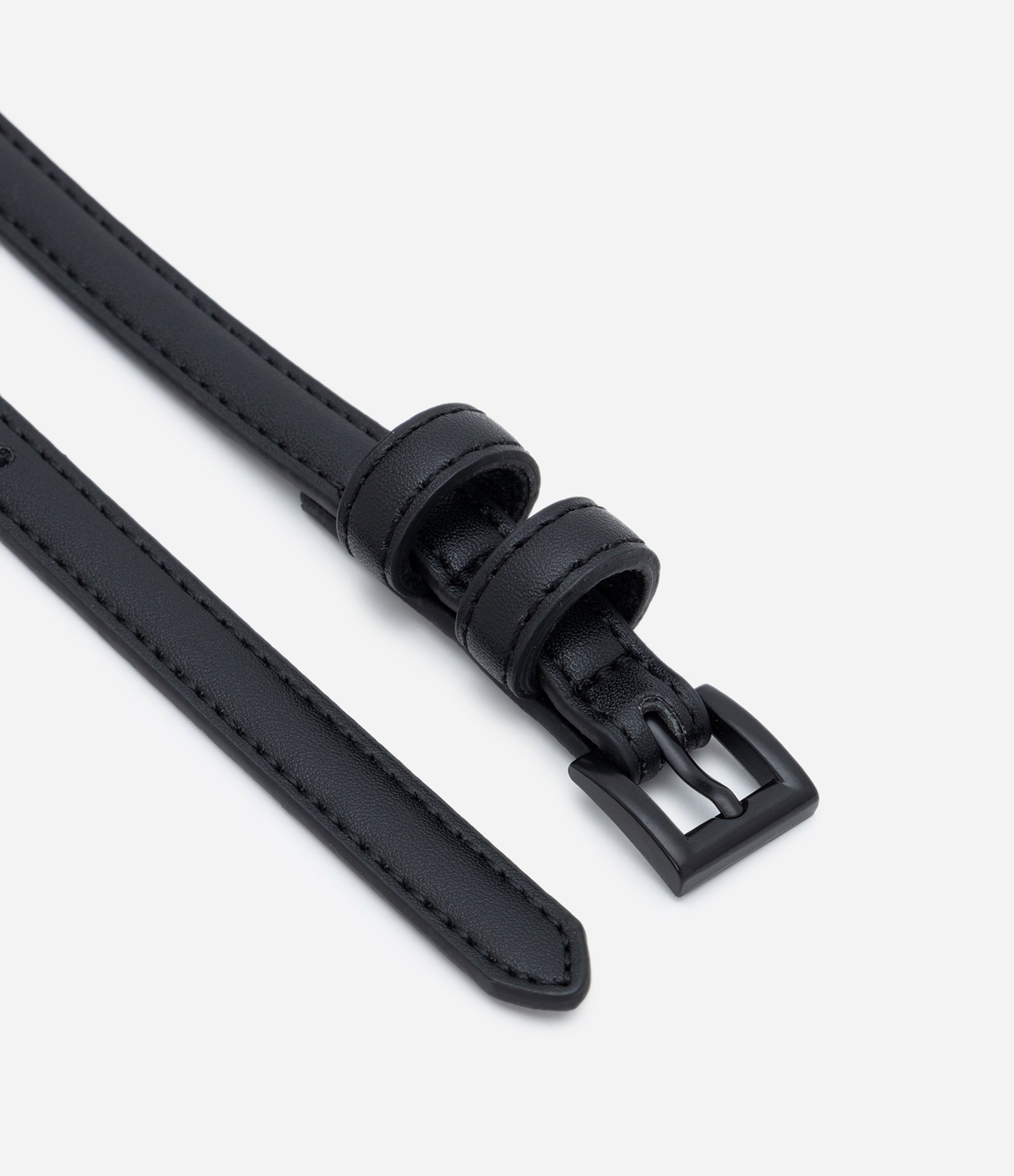 Kit 03 Cintos Finos em PU com Cores Neutras Multicores 5