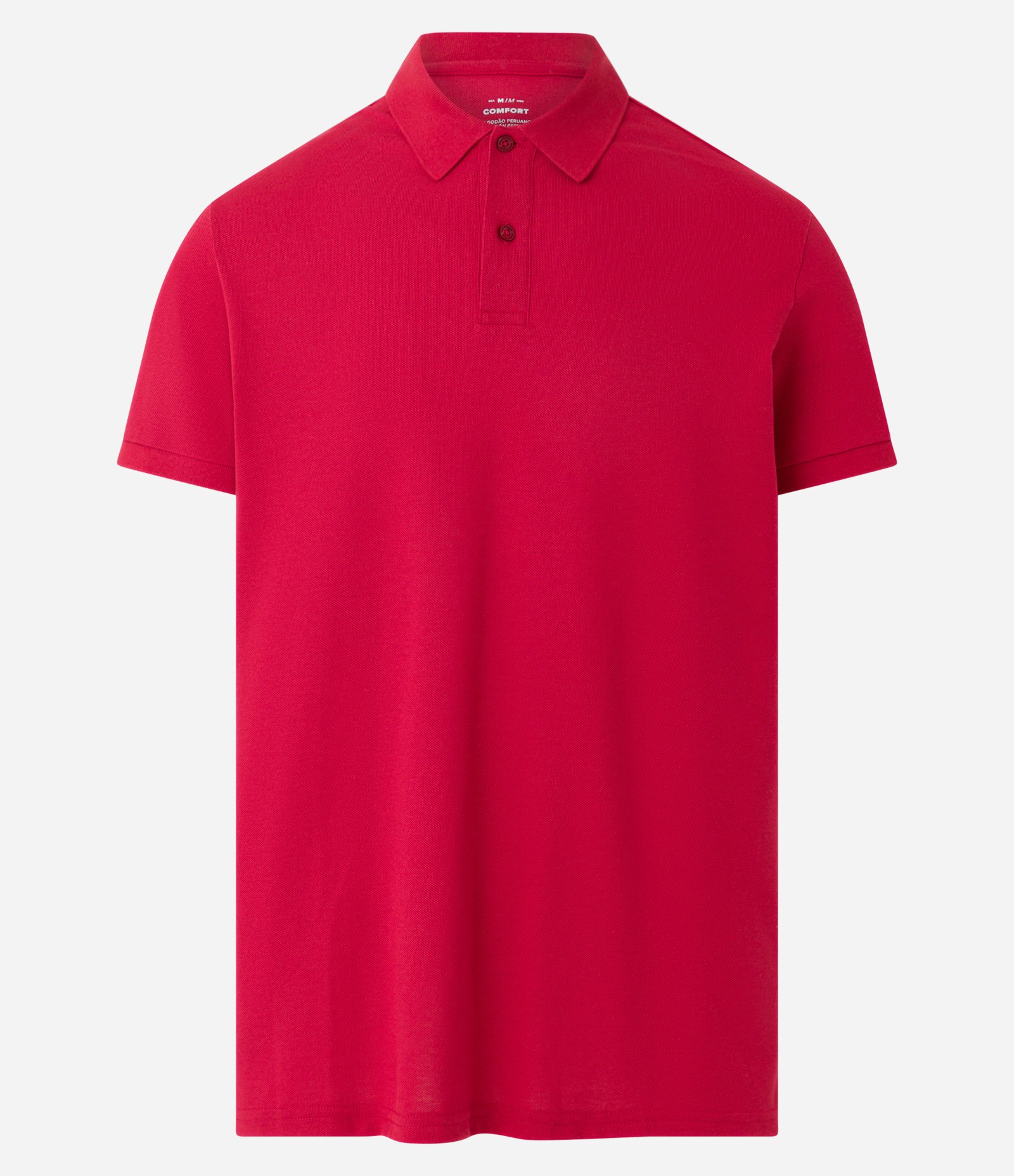 Camisa Polo Comfort em Algodão Peruano Vermelho 5