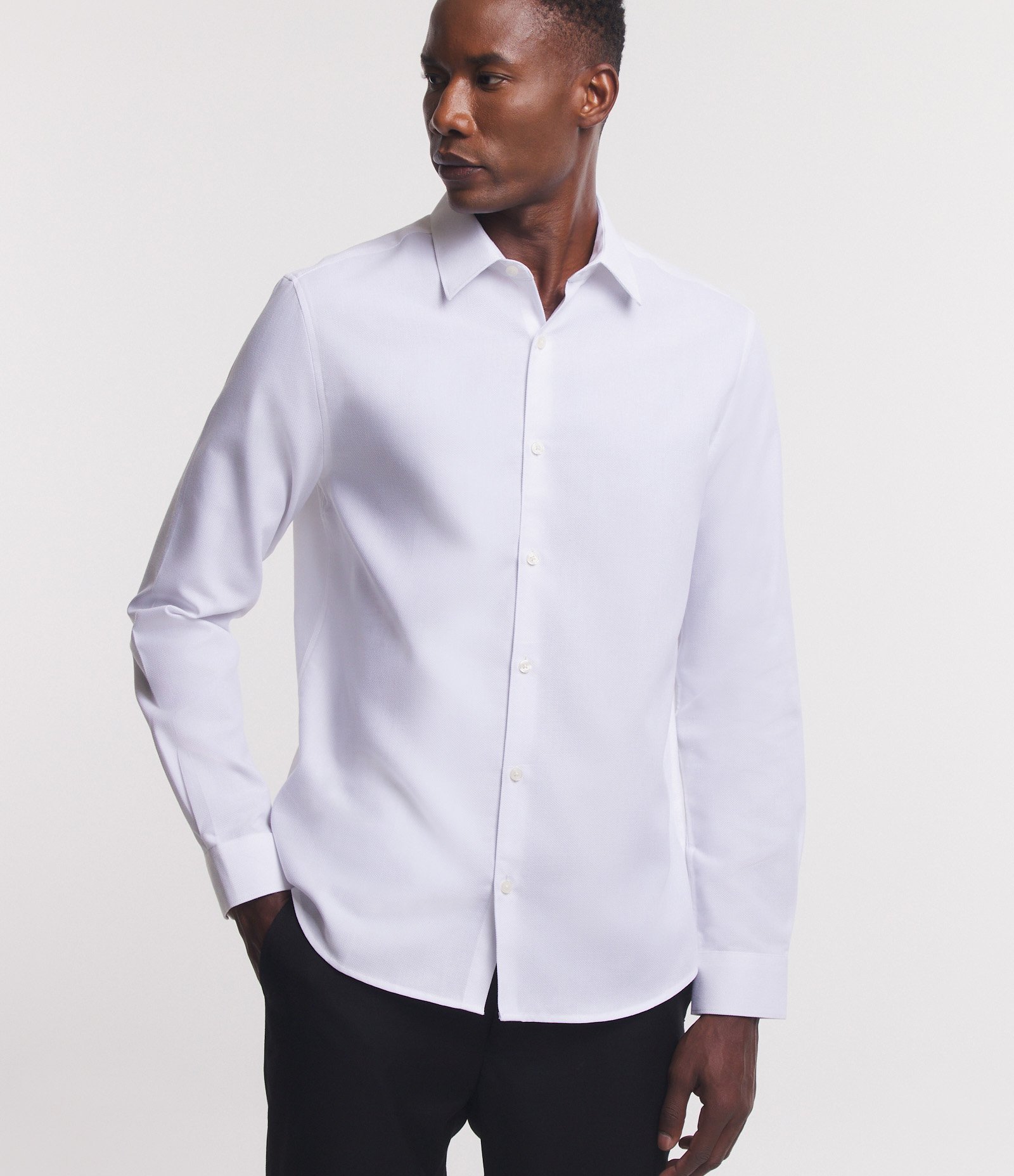 Camisa Regular em Algodão com Textura Maquinetada 1