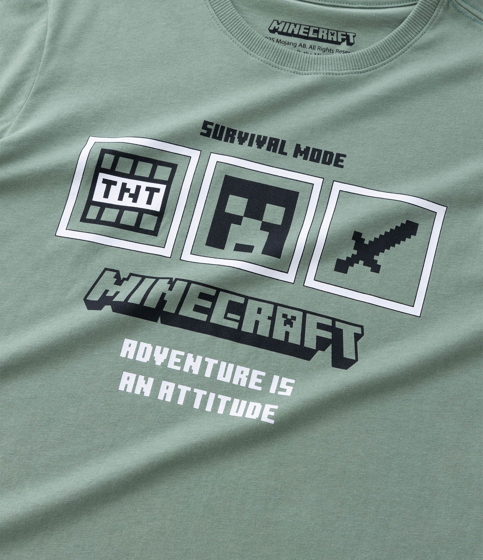 Camiseta Infantil com Estampa Minecraft - Tam 5 a 14 Anos Verde 5
