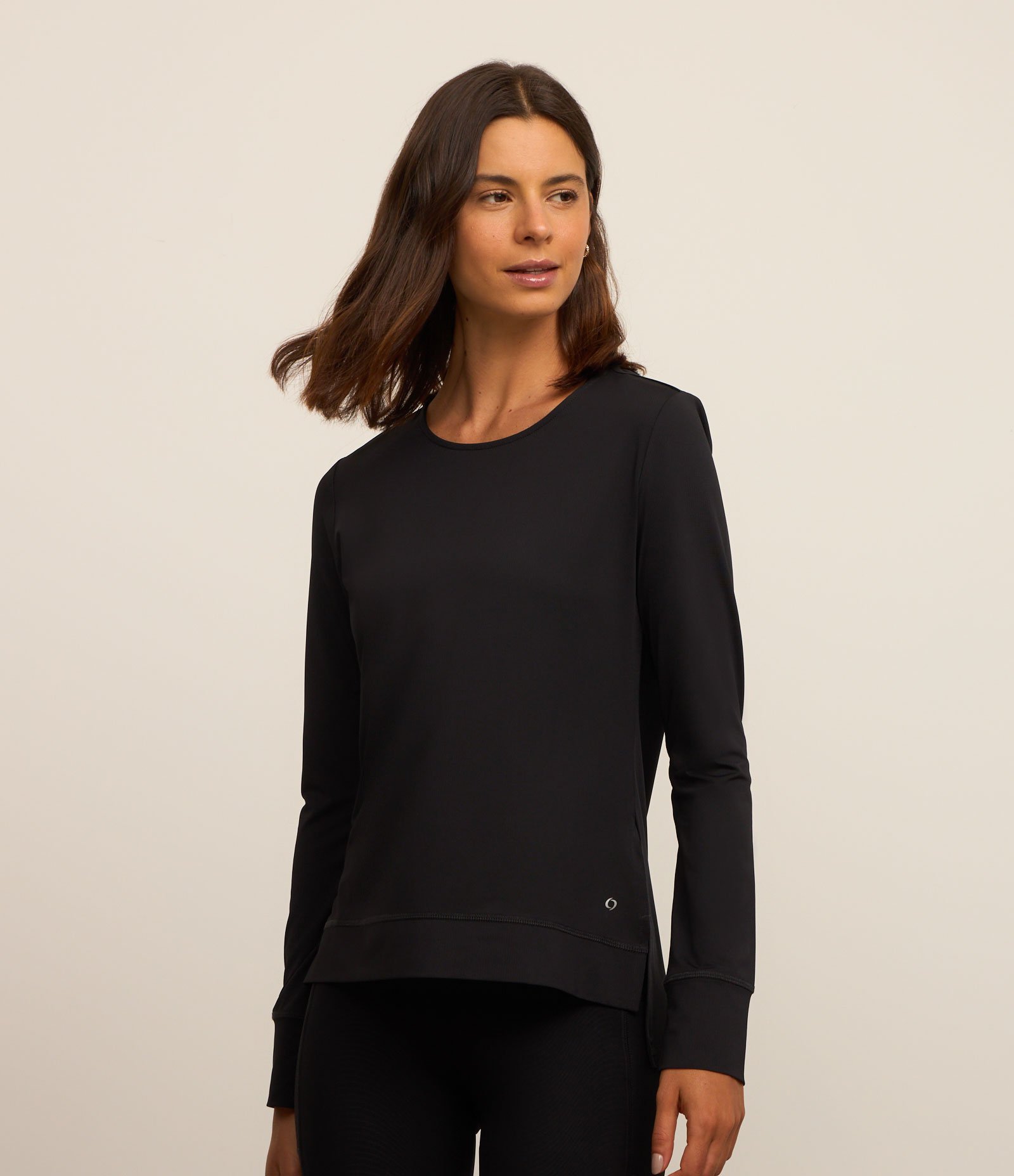 Camiseta Esportiva Texturizada com Barra Mullet Preto 1