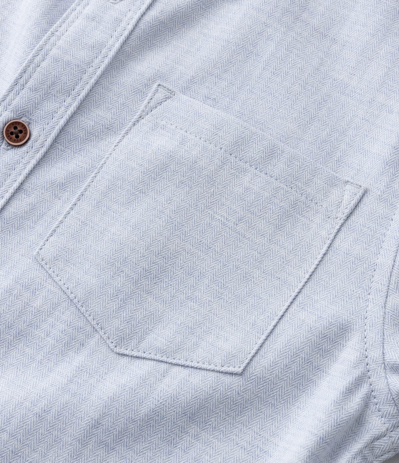 Camisa Infantil em Tricoline com Bolsinho - Tam 5 a 14 anos Cinza Mescla 4