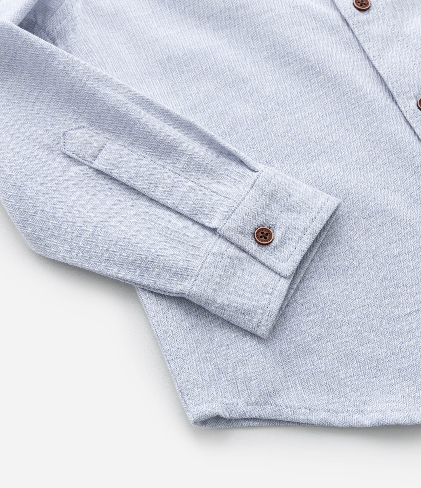 Camisa Infantil em Tricoline com Bolsinho - Tam 5 a 14 anos Cinza Mescla 6