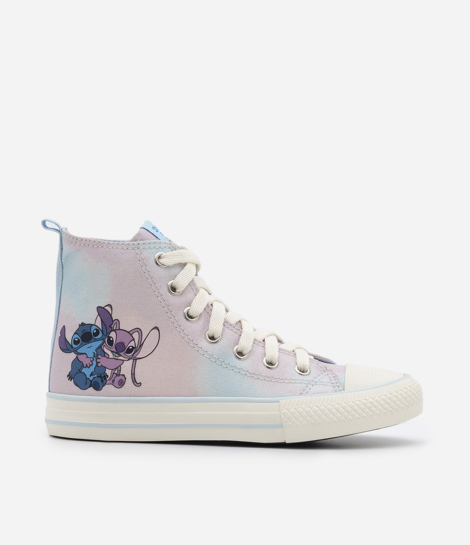 Tênis Cano Médio Infantil com Estampa do Stitch e da Angel - Tam 26 ao 34 Rosa 6