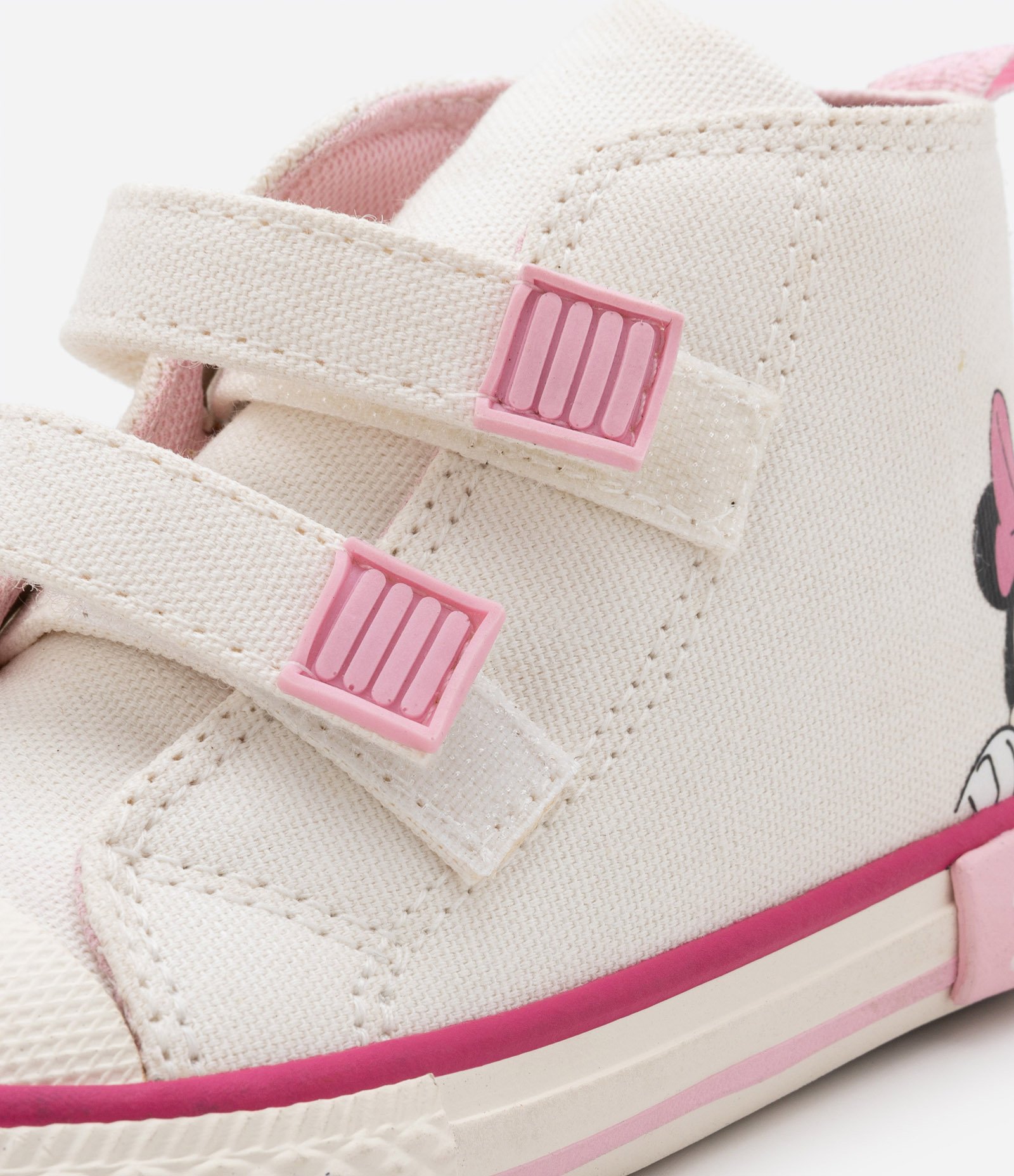 Tênis Botinha Infantil com Velcro e Estampa da Minnie e Daisy - Tam 20 ao 27 Off White 3