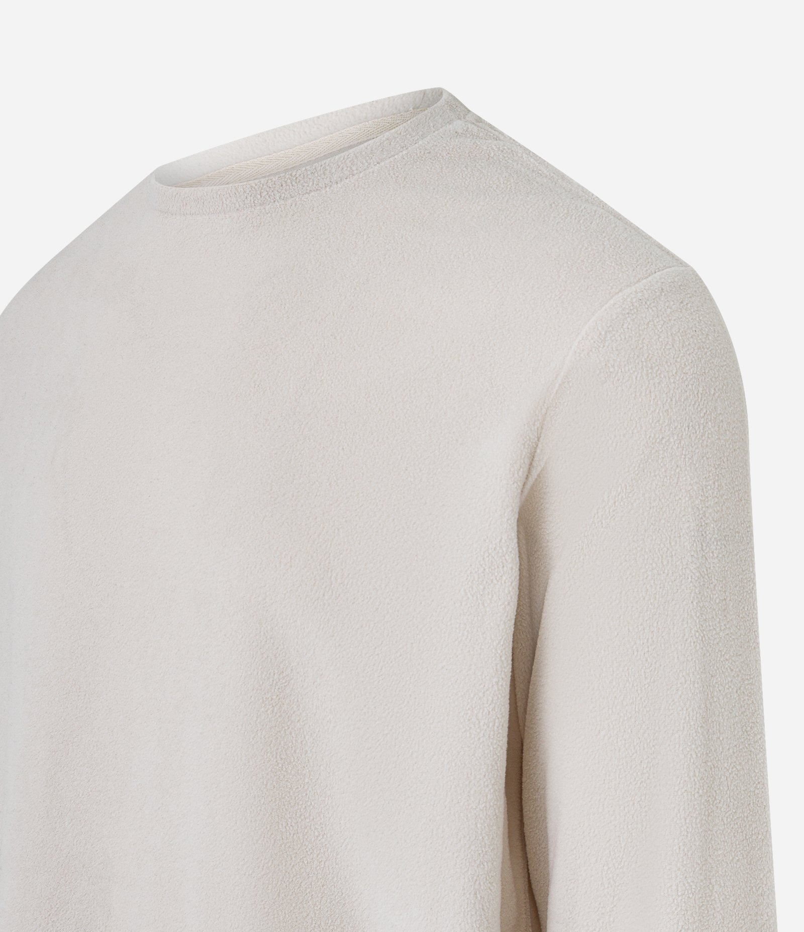 Pijama Longo em Fleece com Textura e Manga Longa Bege 6