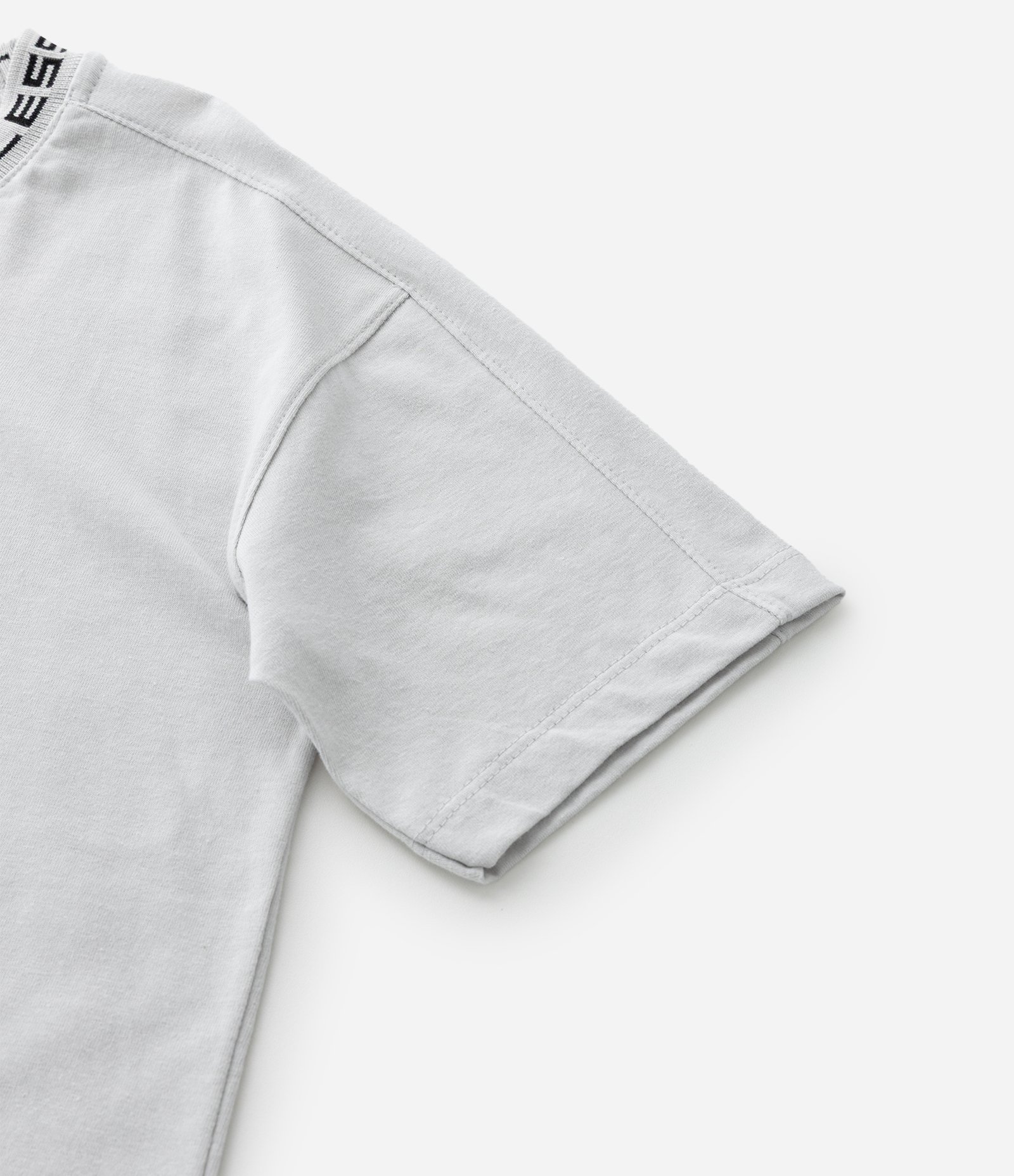 Camiseta Infantil com Lettering na Gola - Tam 5 a 14 Anos Cinza 5