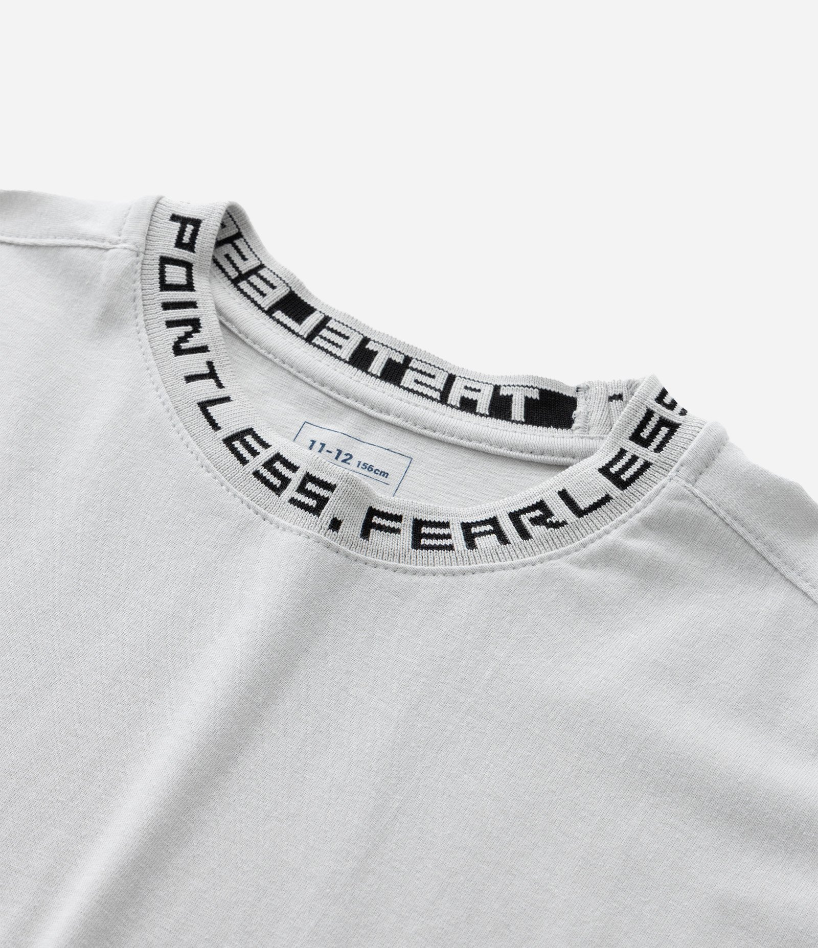 Camiseta Infantil com Lettering na Gola - Tam 5 a 14 Anos Cinza 6